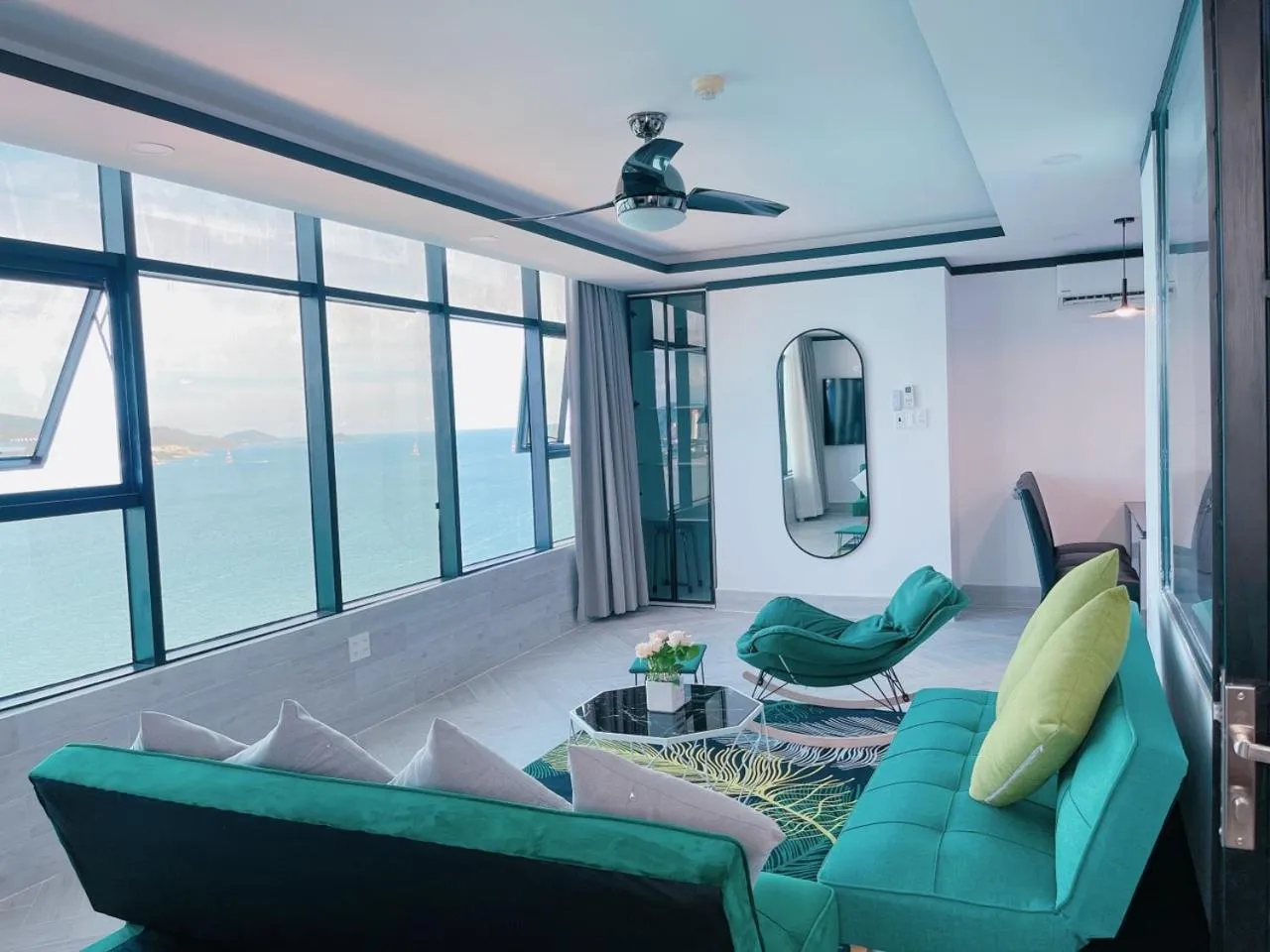 Living room in Pearl Nha Trang Beach Apartment