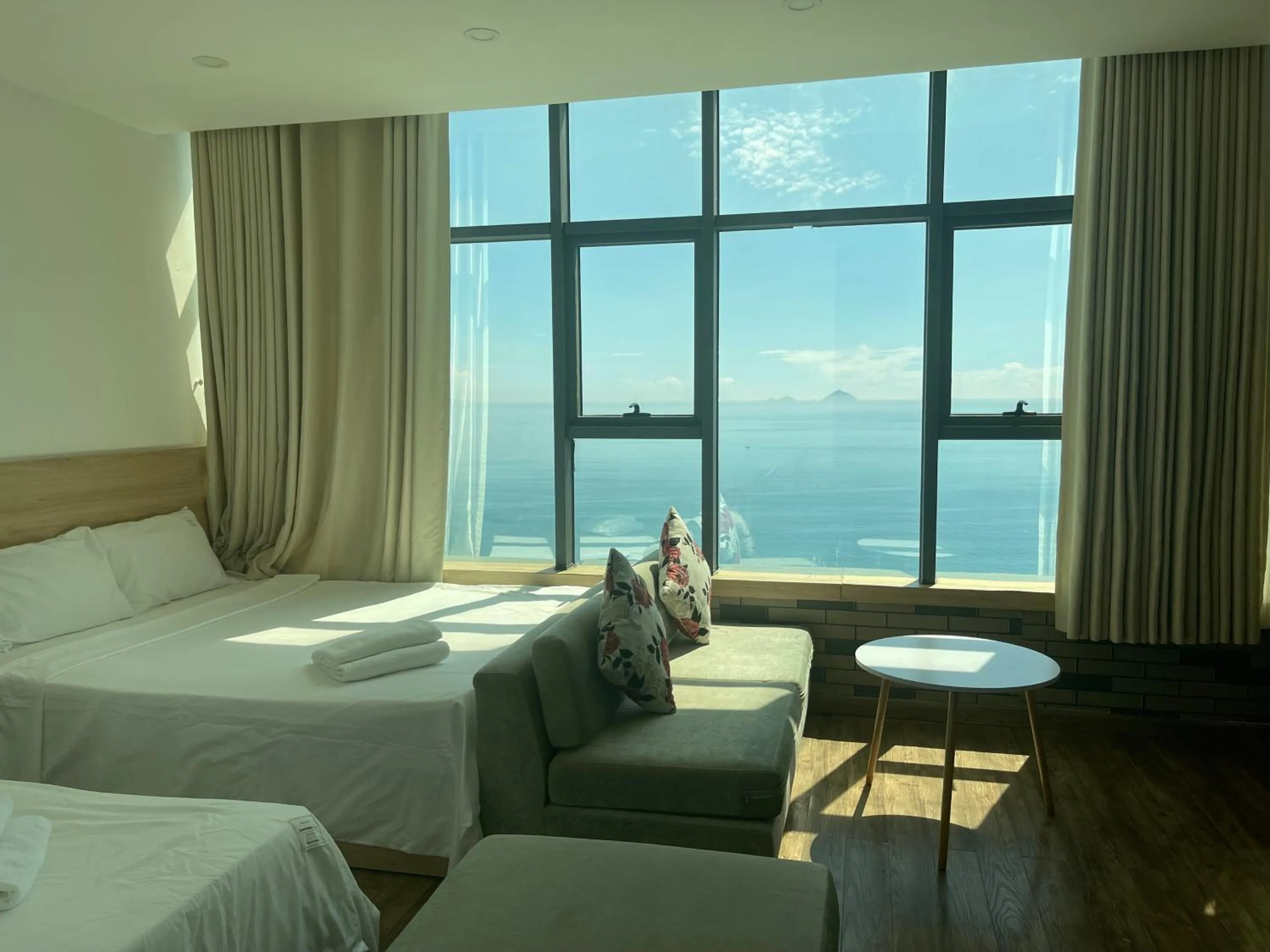 Bed in Pearl Nha Trang Beach Apartment