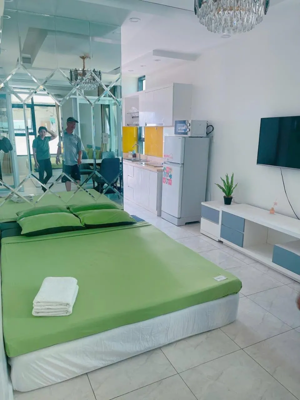 Bed in Pearl Nha Trang Beach Apartment