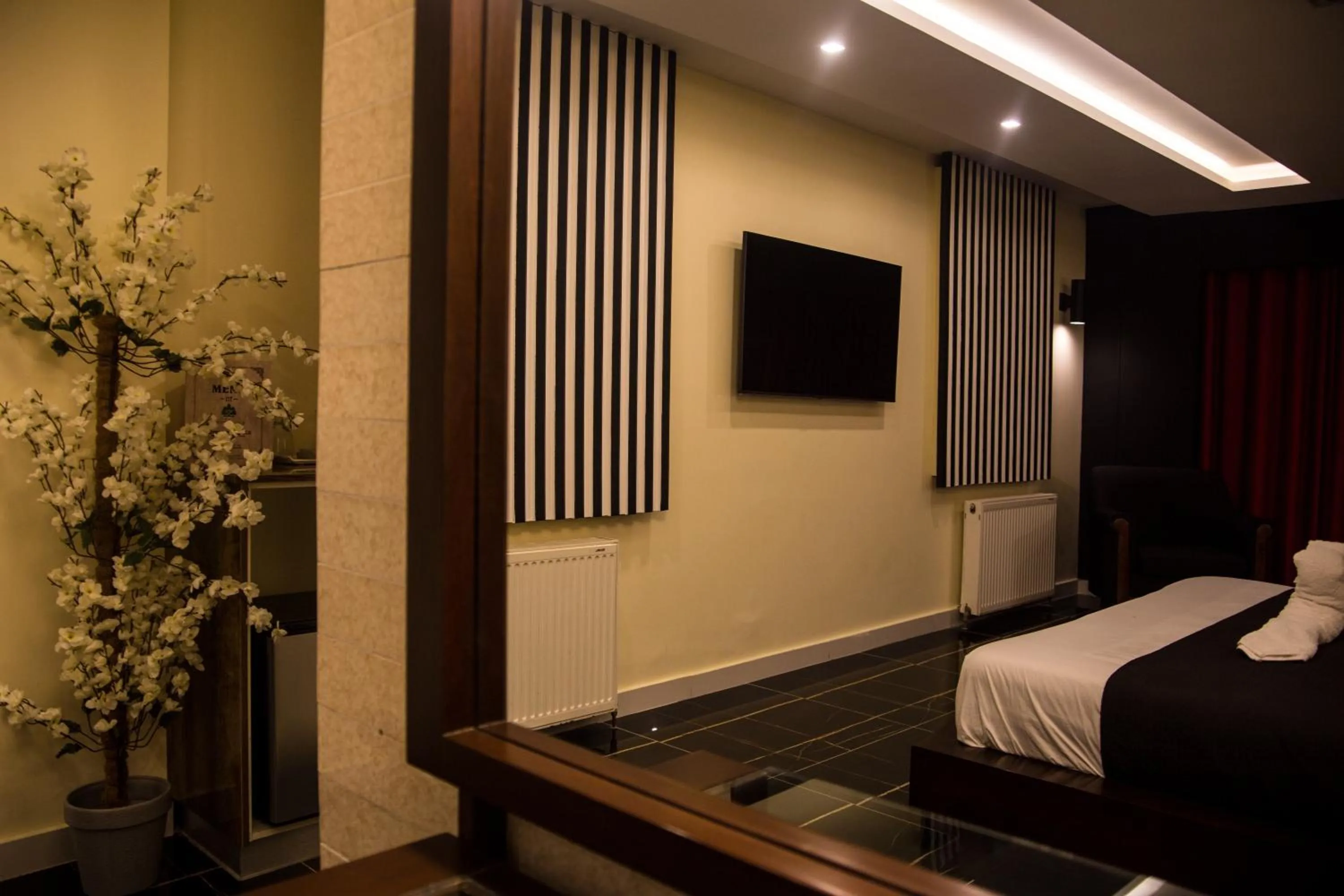 Communal lounge/ TV room, Bed in Metropole Hotel