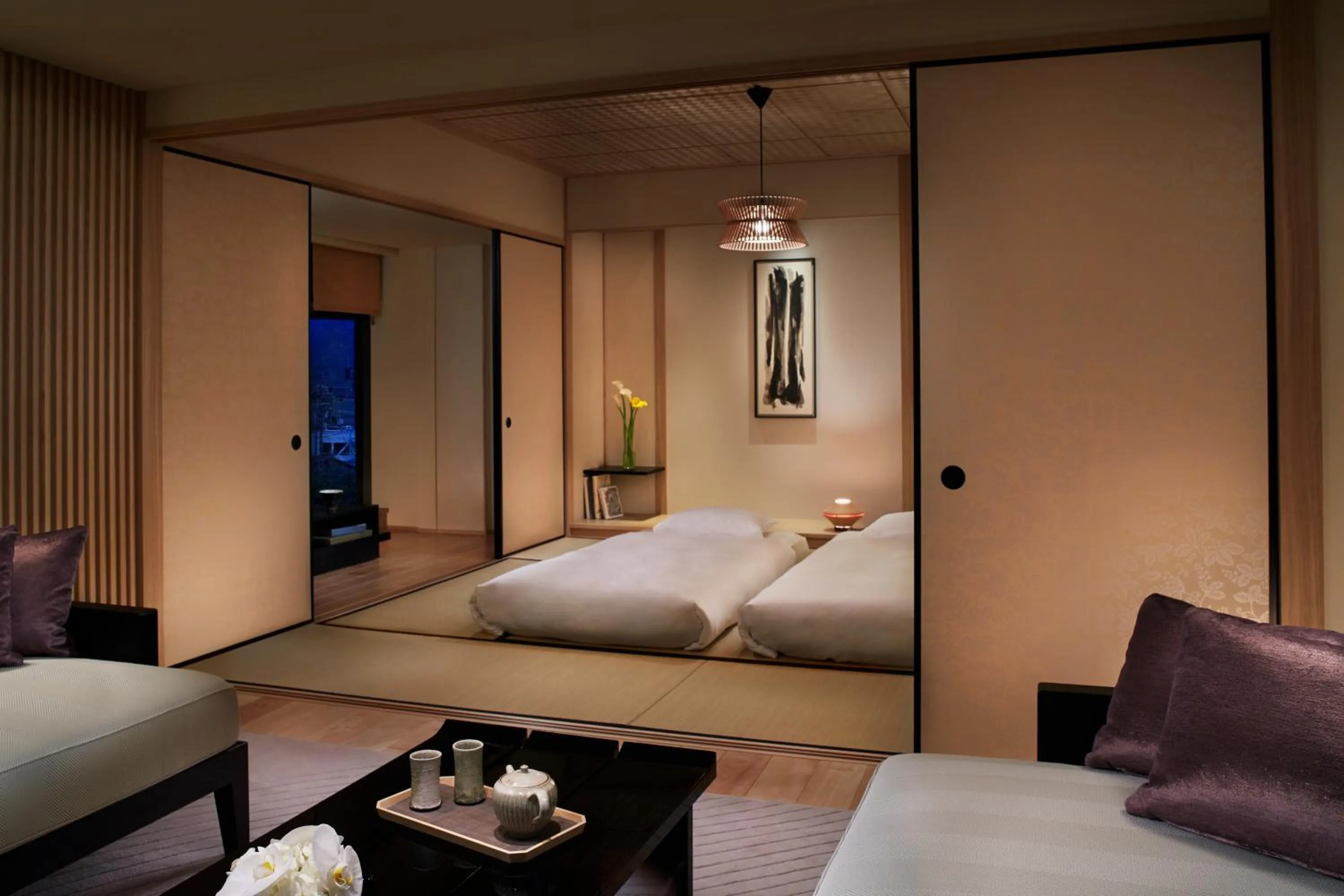 Bed in The Ritz-Carlton Kyoto