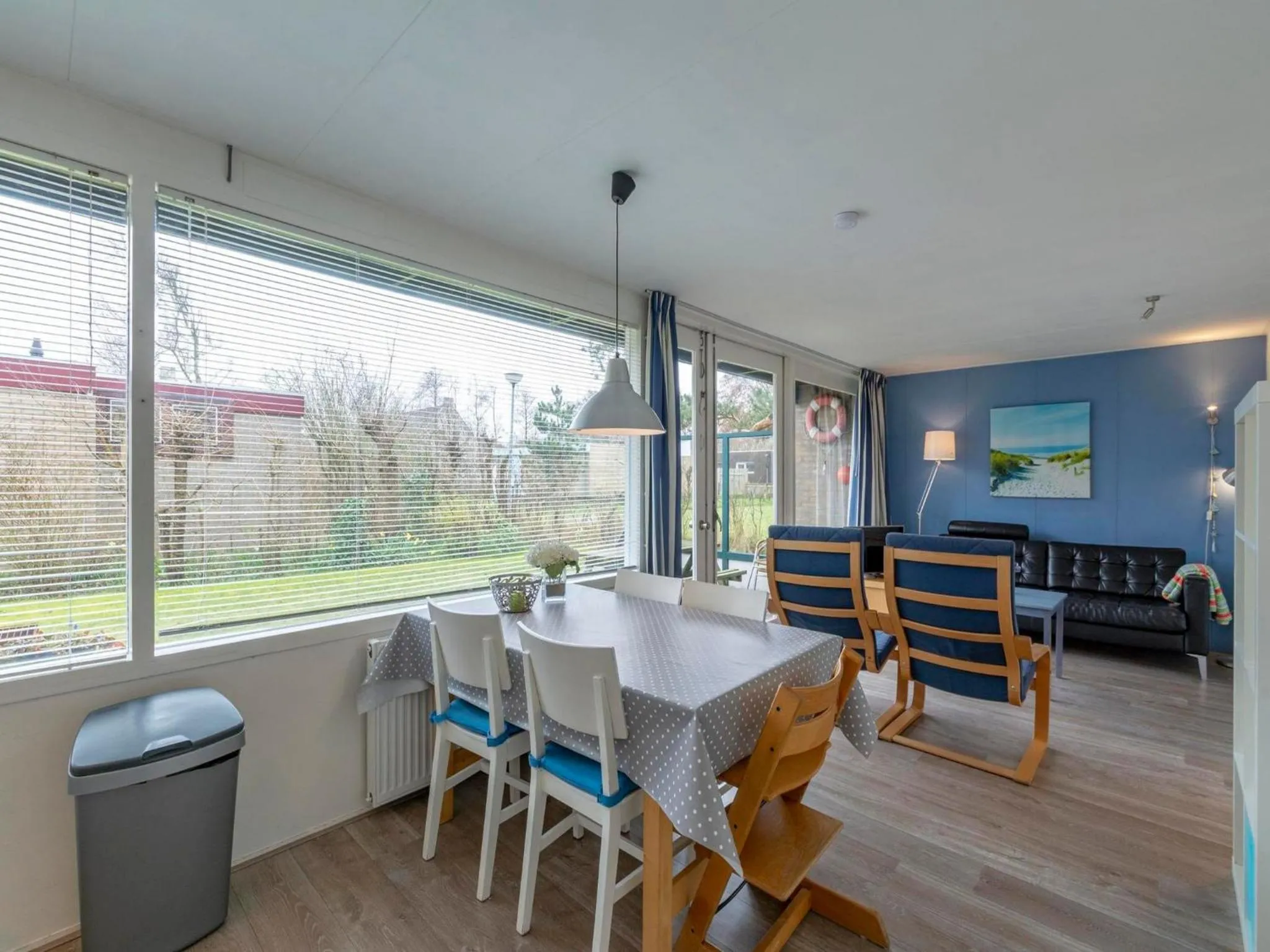 Dining area in Bungalow near Dutch Beach & Family-Friendly Park