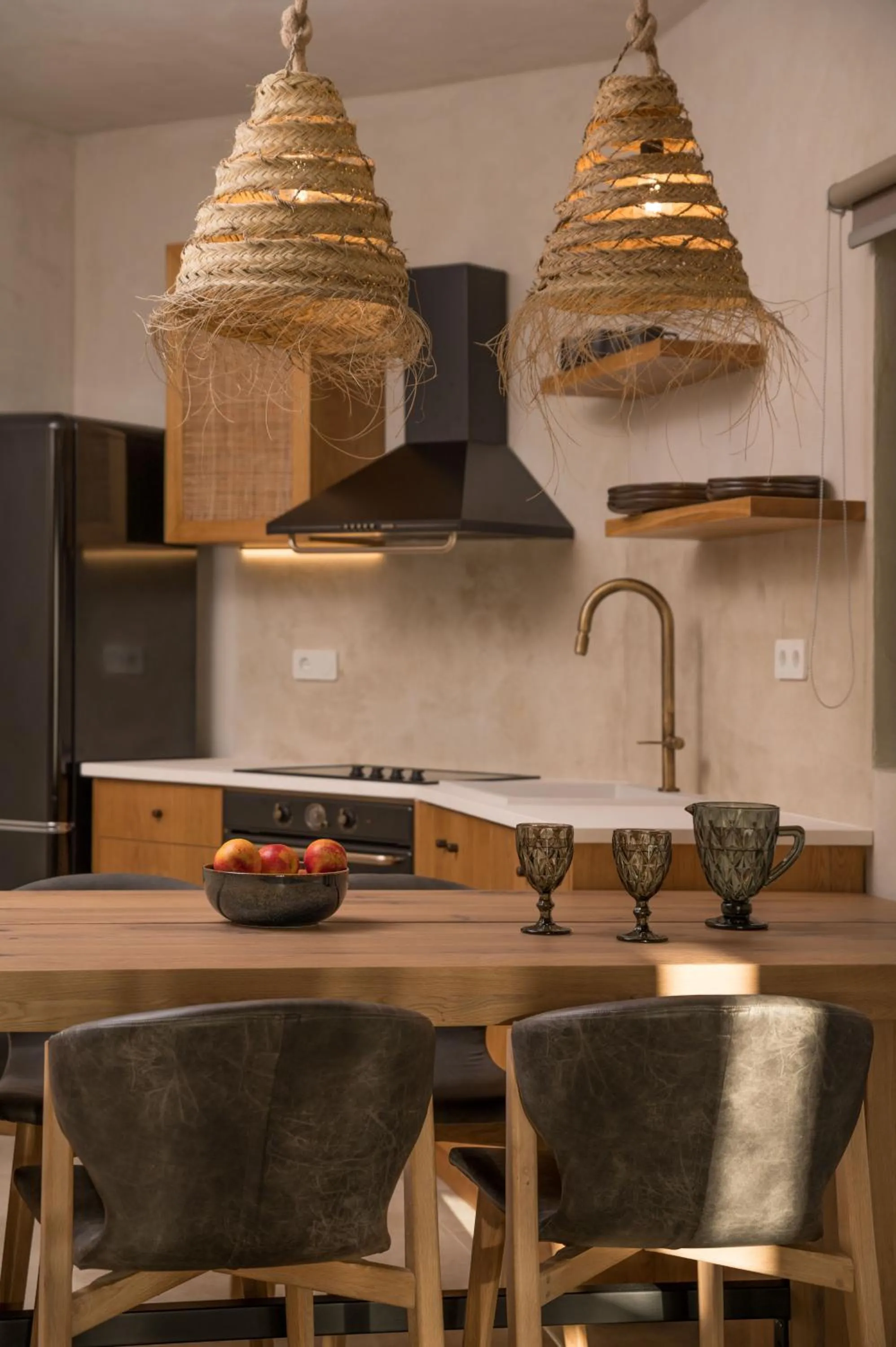 Kitchen or kitchenette in Opuntia Suites