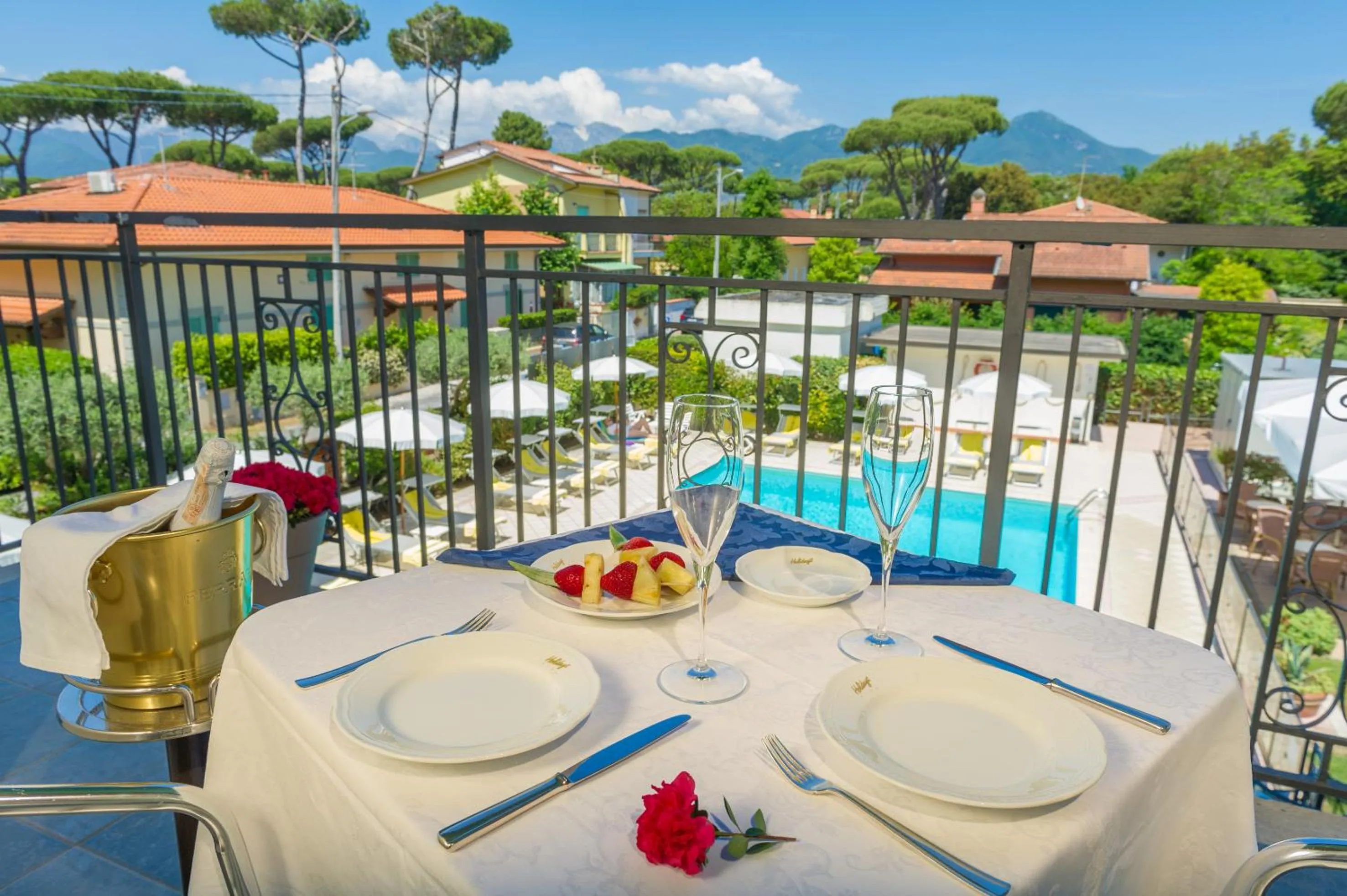 Pool view in Hotel Suisse