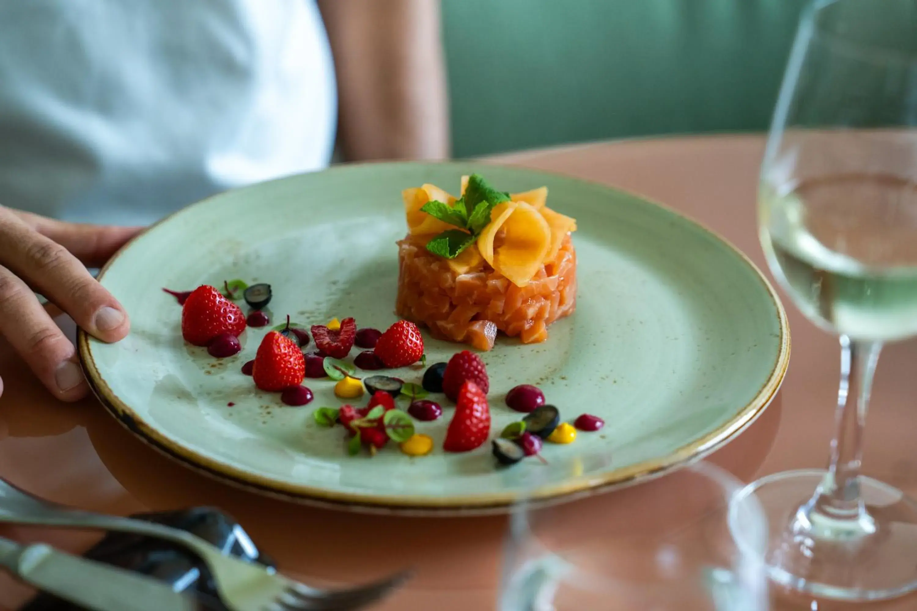 Food close-up in Plaza Hotel Abano Terme Food close-up in Plaza Hotel Abano Terme