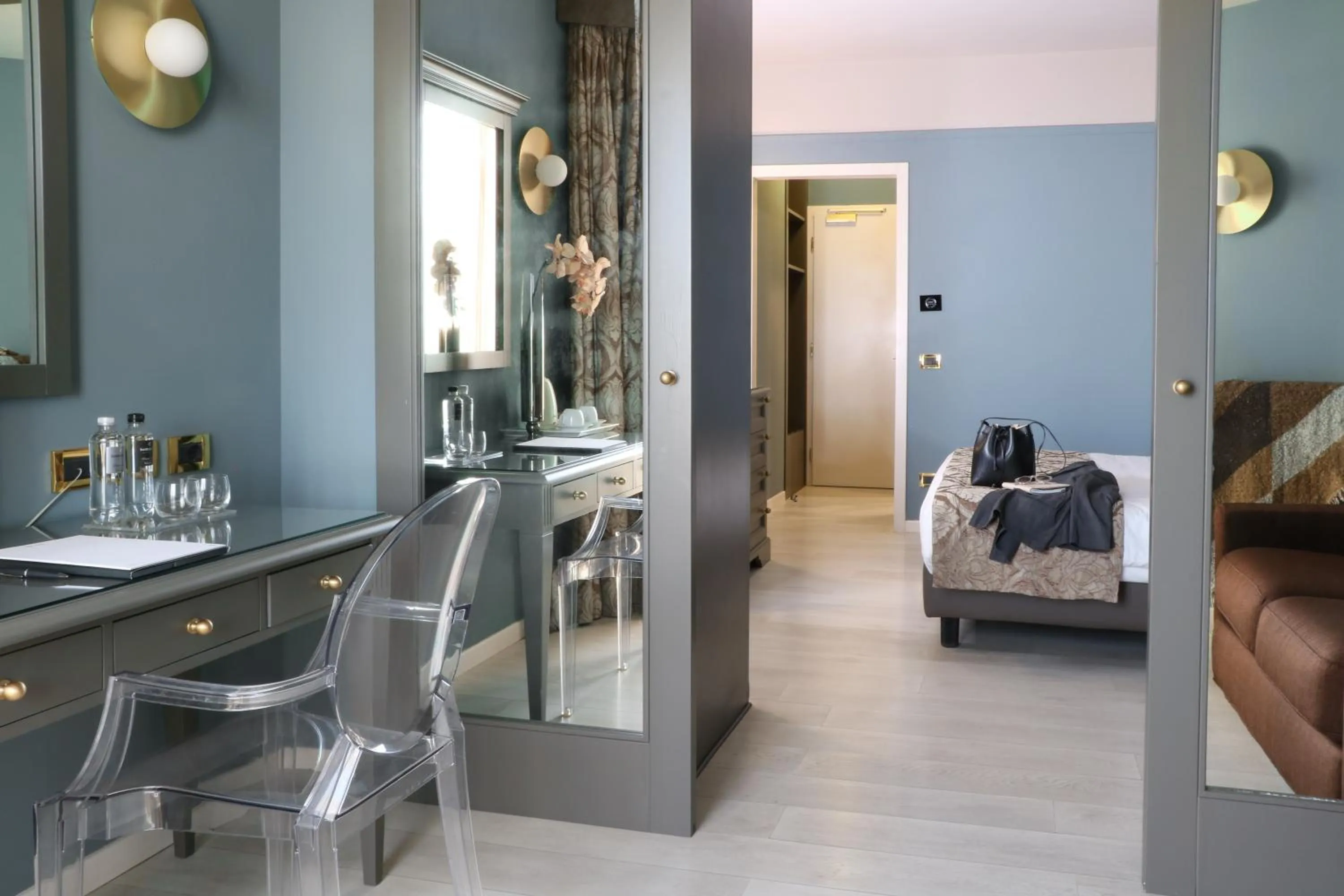 Living room, Bed in Plaza Hotel Abano Terme