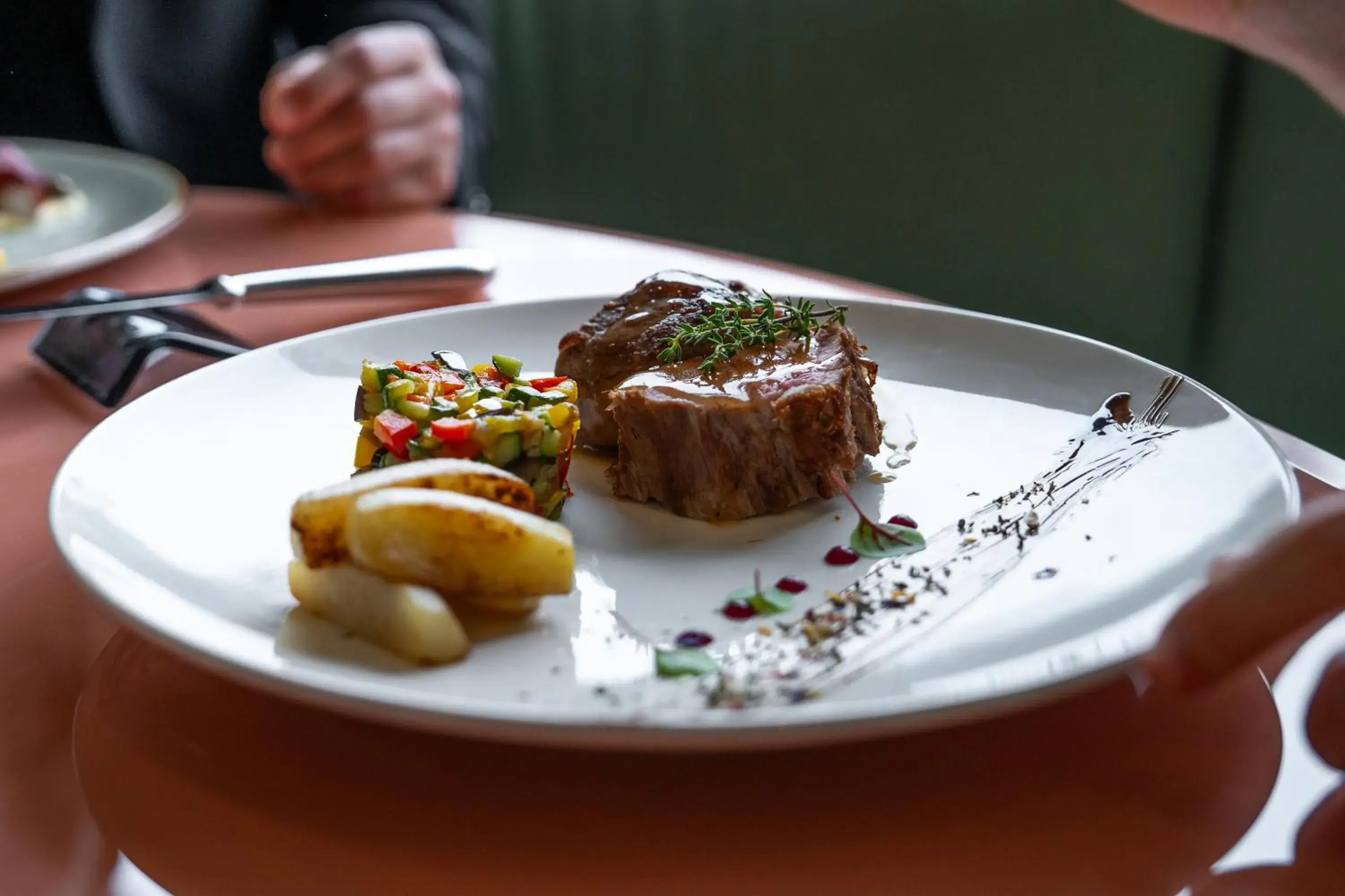 Food close-up in Plaza Hotel Abano Terme Food close-up in Plaza Hotel Abano Terme