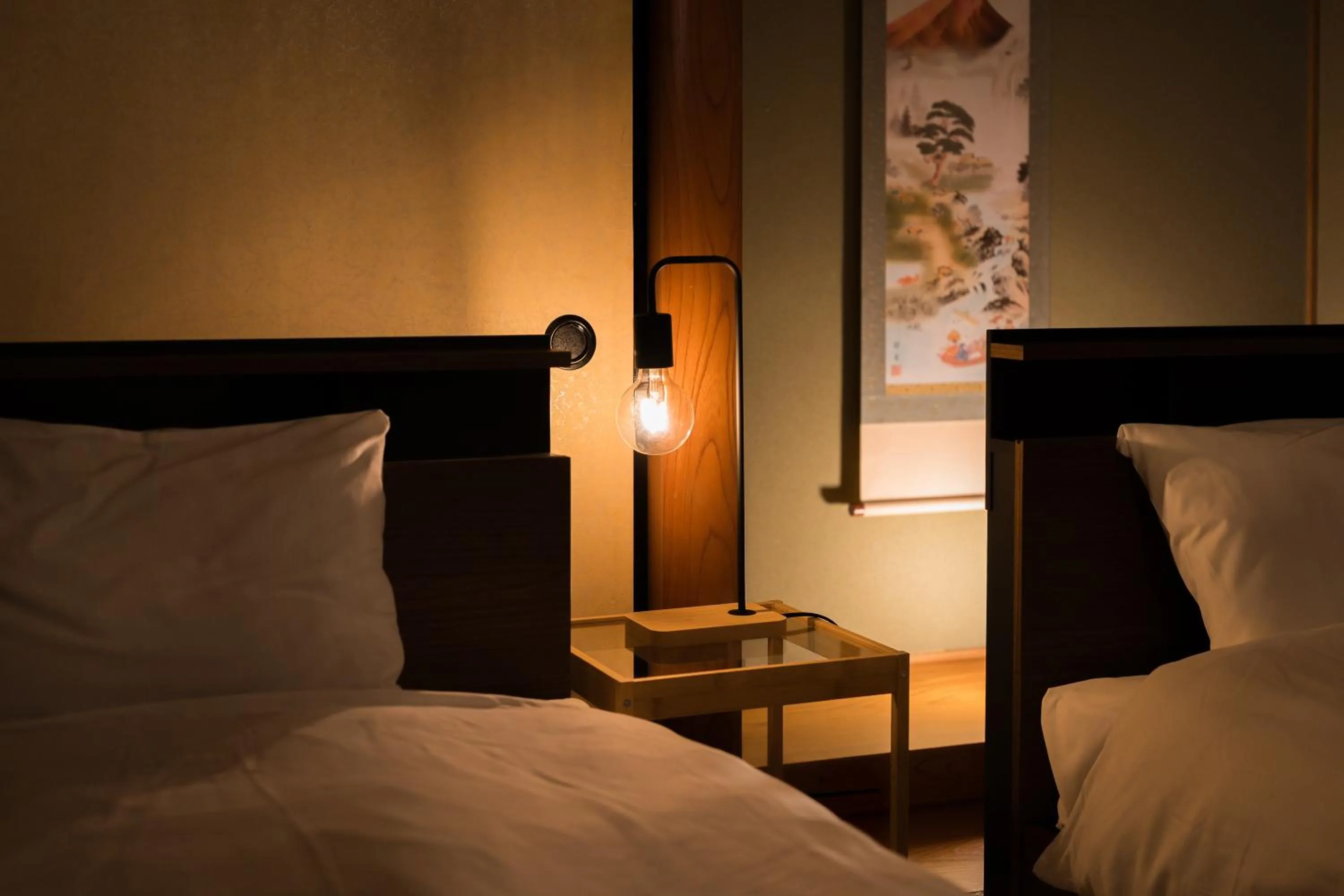 Photo of the whole room, Bed in HAKUDAKU no YUYA