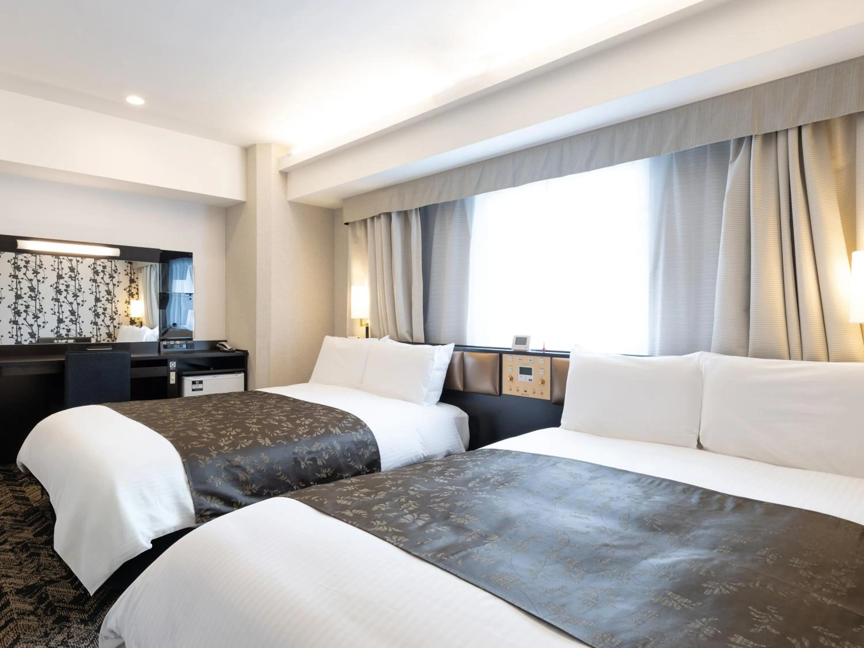 Photo of the whole room, Bed in APA Hotel & Resort Osaka Umeda Eki Tower