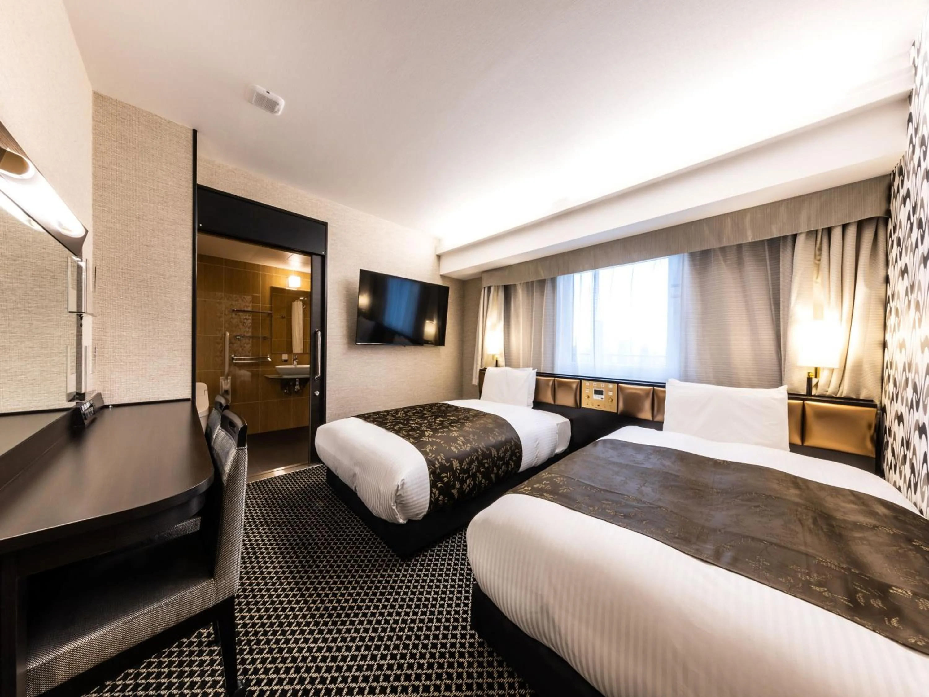 Photo of the whole room, Bed in APA Hotel & Resort Osaka Umeda Eki Tower
