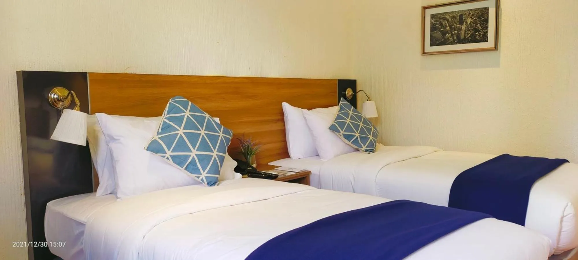 Bed in Chateau Bleu Resort