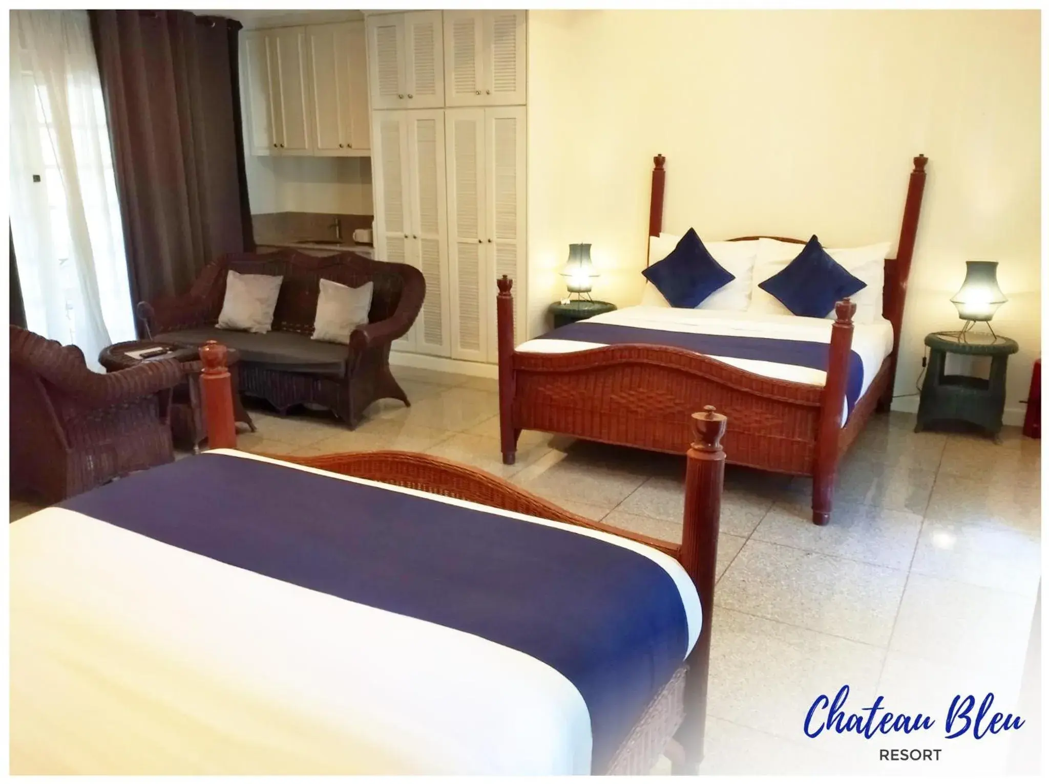 Bed in Chateau Bleu Resort Bed in Chateau Bleu Resort