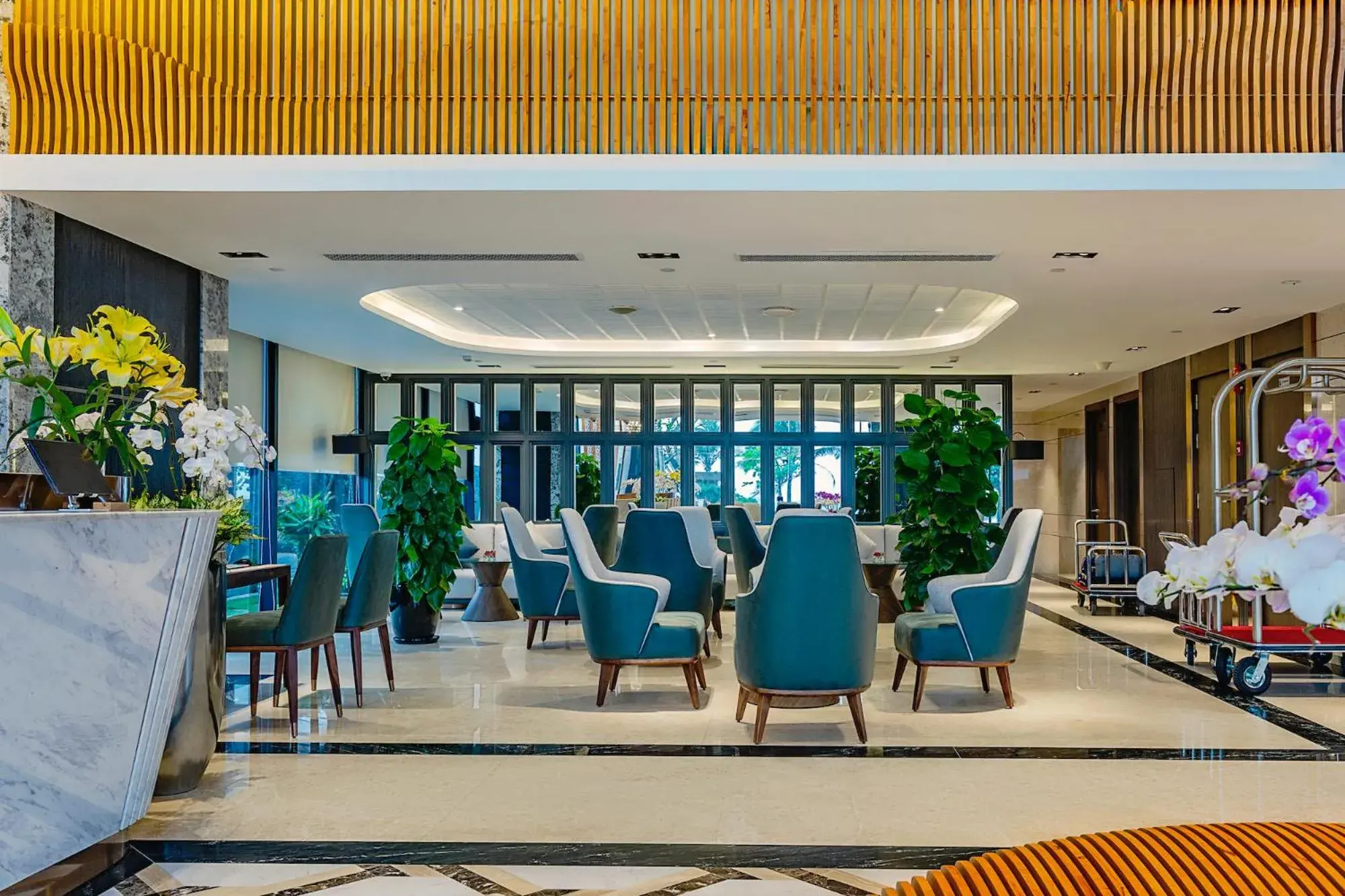 Lobby or reception in Peninsula Hotel Danang Lobby or reception in Peninsula Hotel Danang