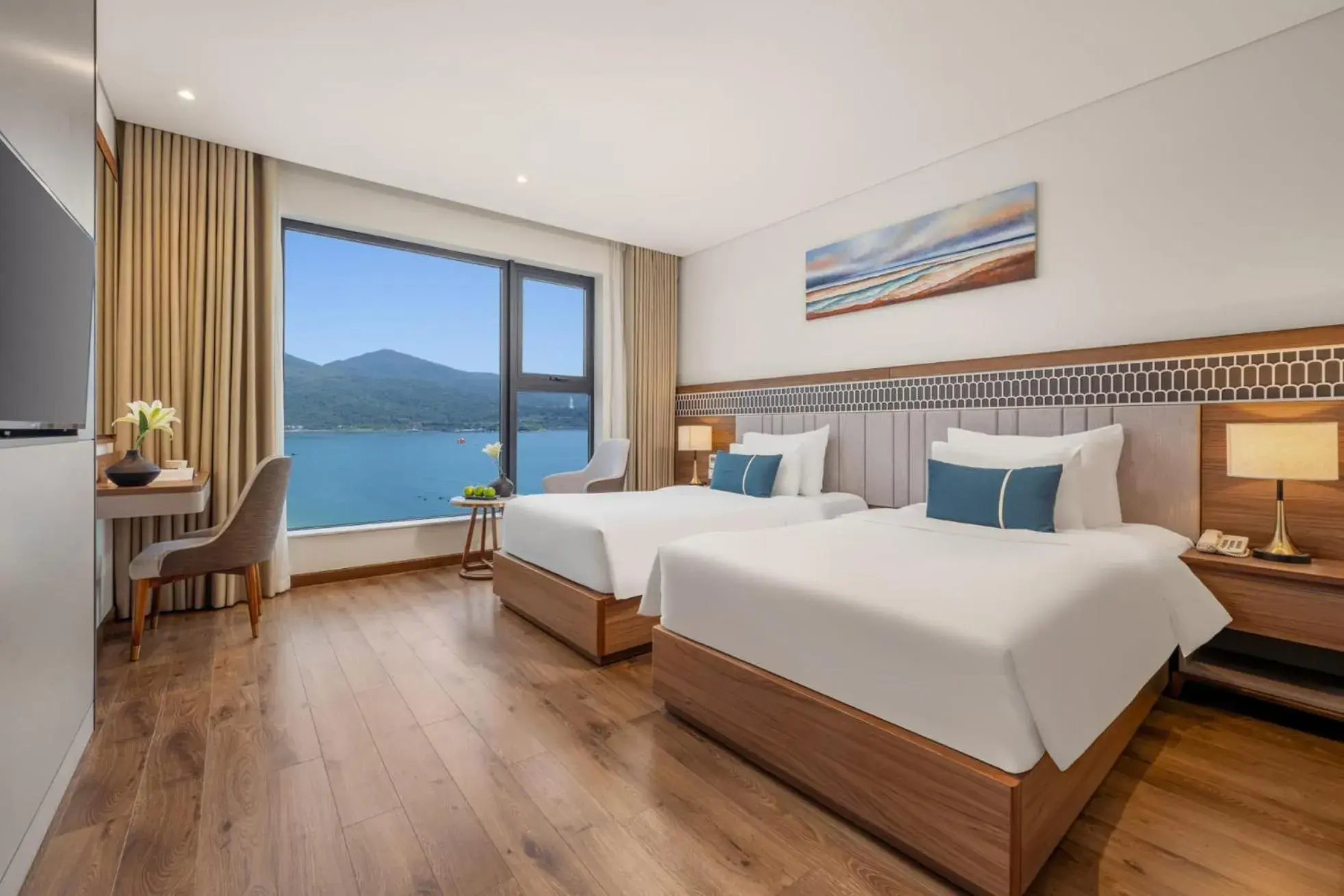 Deluxe Twin Room with Partial Ocean View - Afternoon Tea Included in Peninsula Hotel Danang Deluxe Twin Room with Partial Ocean View - Afternoon Tea Included in Peninsula Hotel Danang