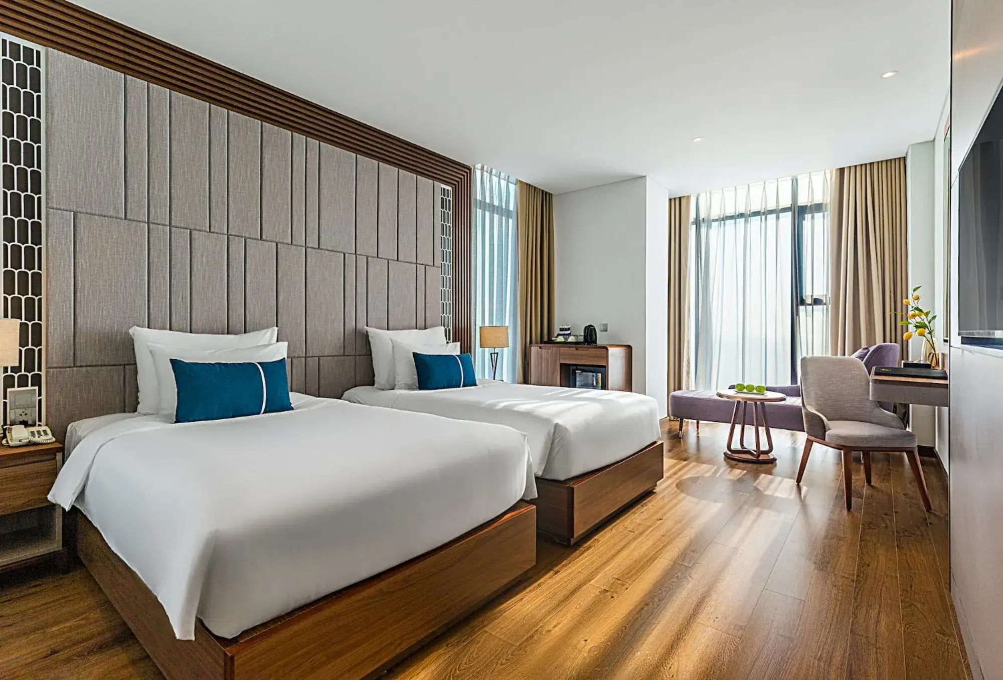 Executive Twin Room with Ocean View - Afternoon Tea Included in Peninsula Hotel Danang Executive Twin Room with Ocean View - Afternoon Tea Included in Peninsula Hotel Danang
