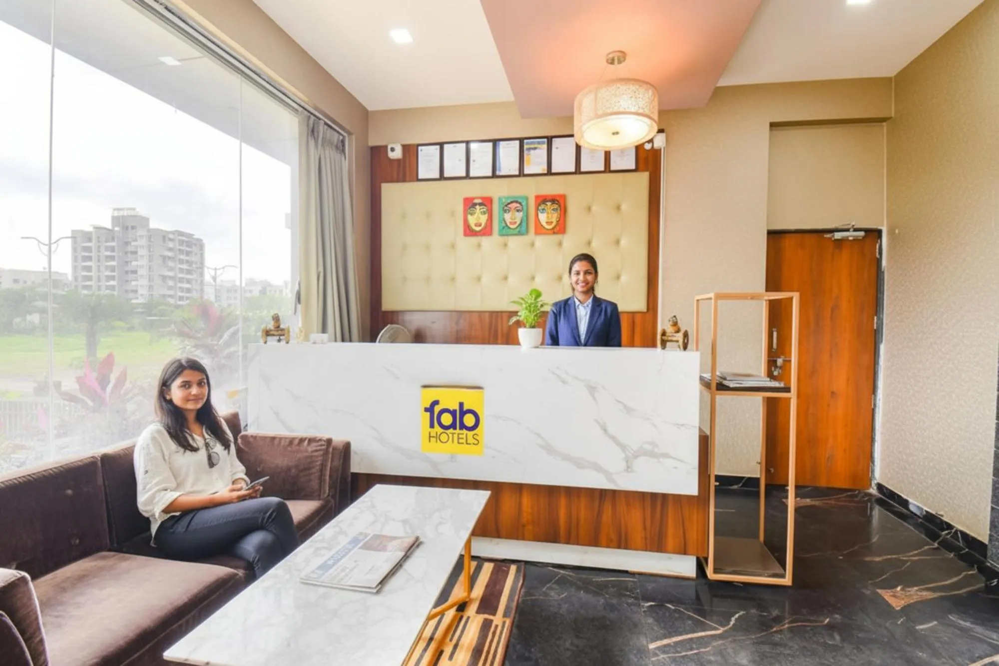 Lobby or reception in FabHotel Prime Rajmudra - Nr Butterfly Park - Hinjawadi