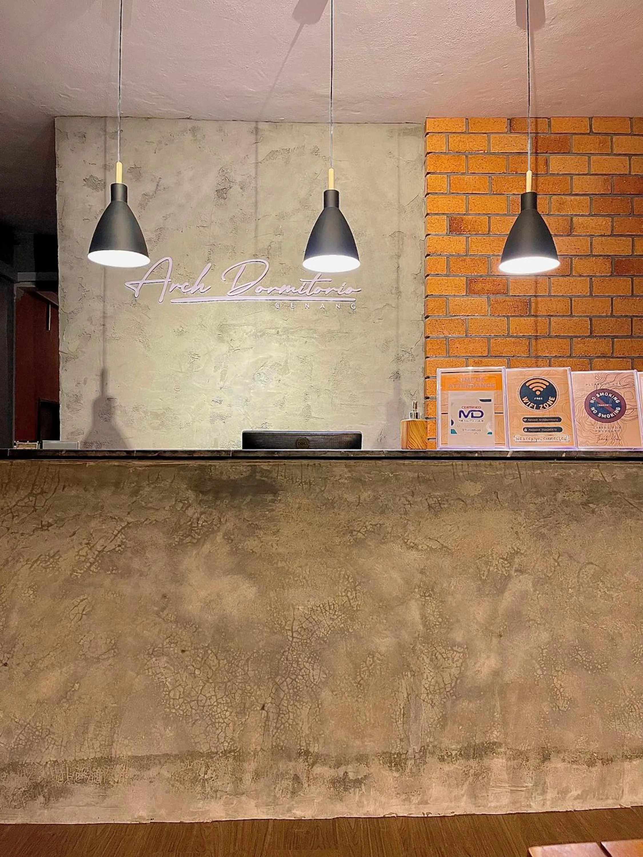 Logo/Certificate/Sign in Arch Dormitorio Cenang