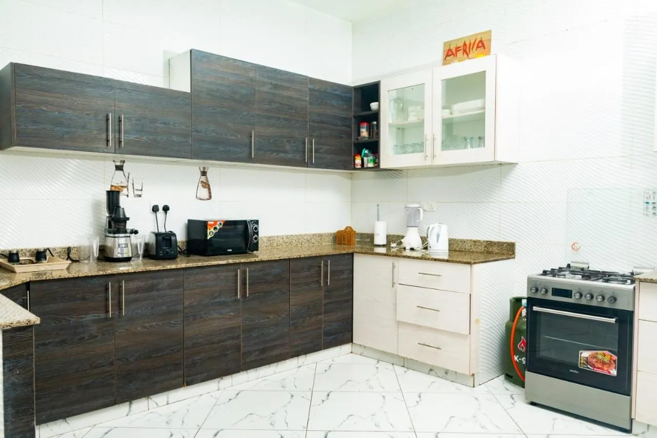 Kitchen or kitchenette in Lux Suites Le Royal Apartments Nyali