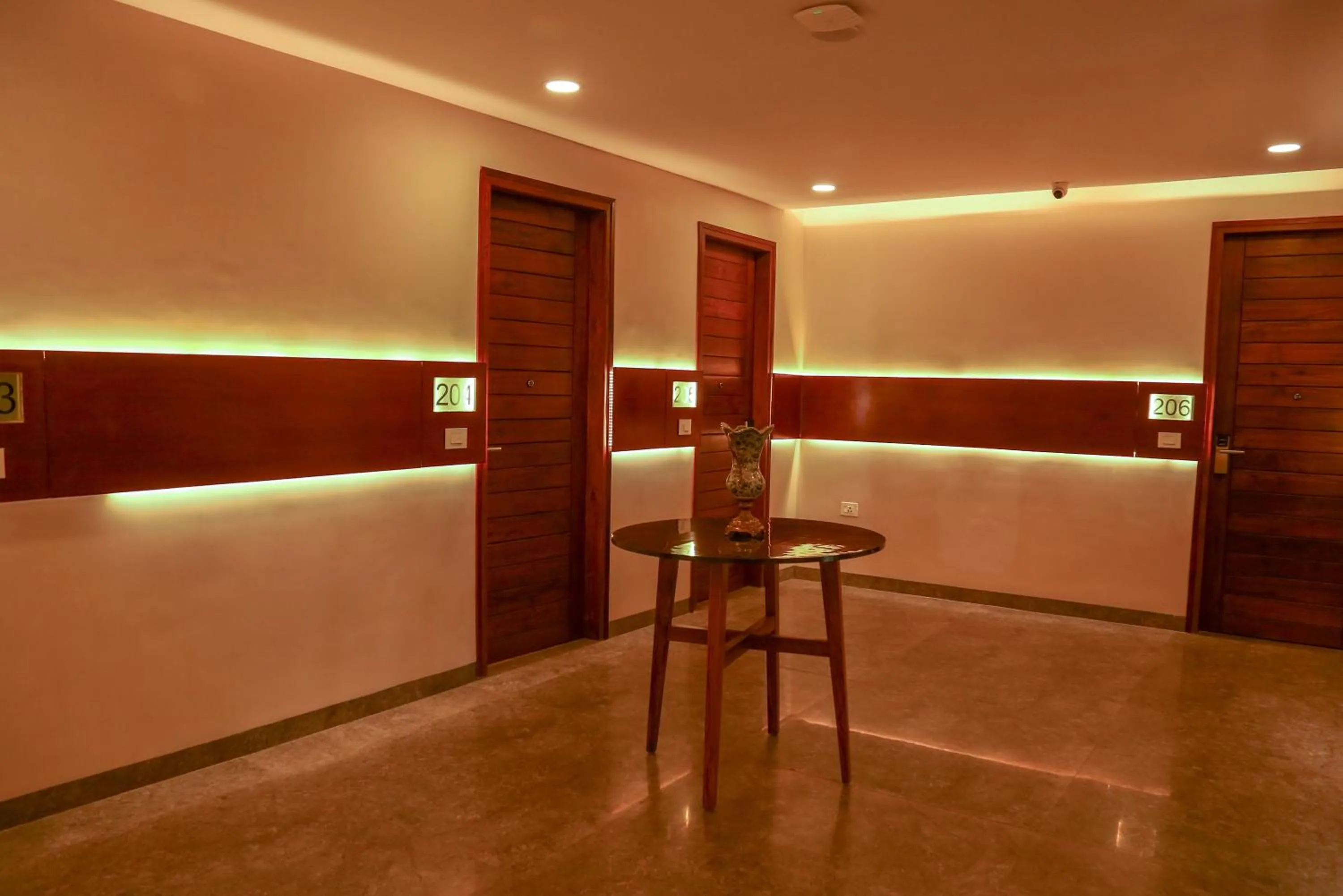 Inner courtyard view in Four Leaf Hotel - Sapphire Blue, Varanasi