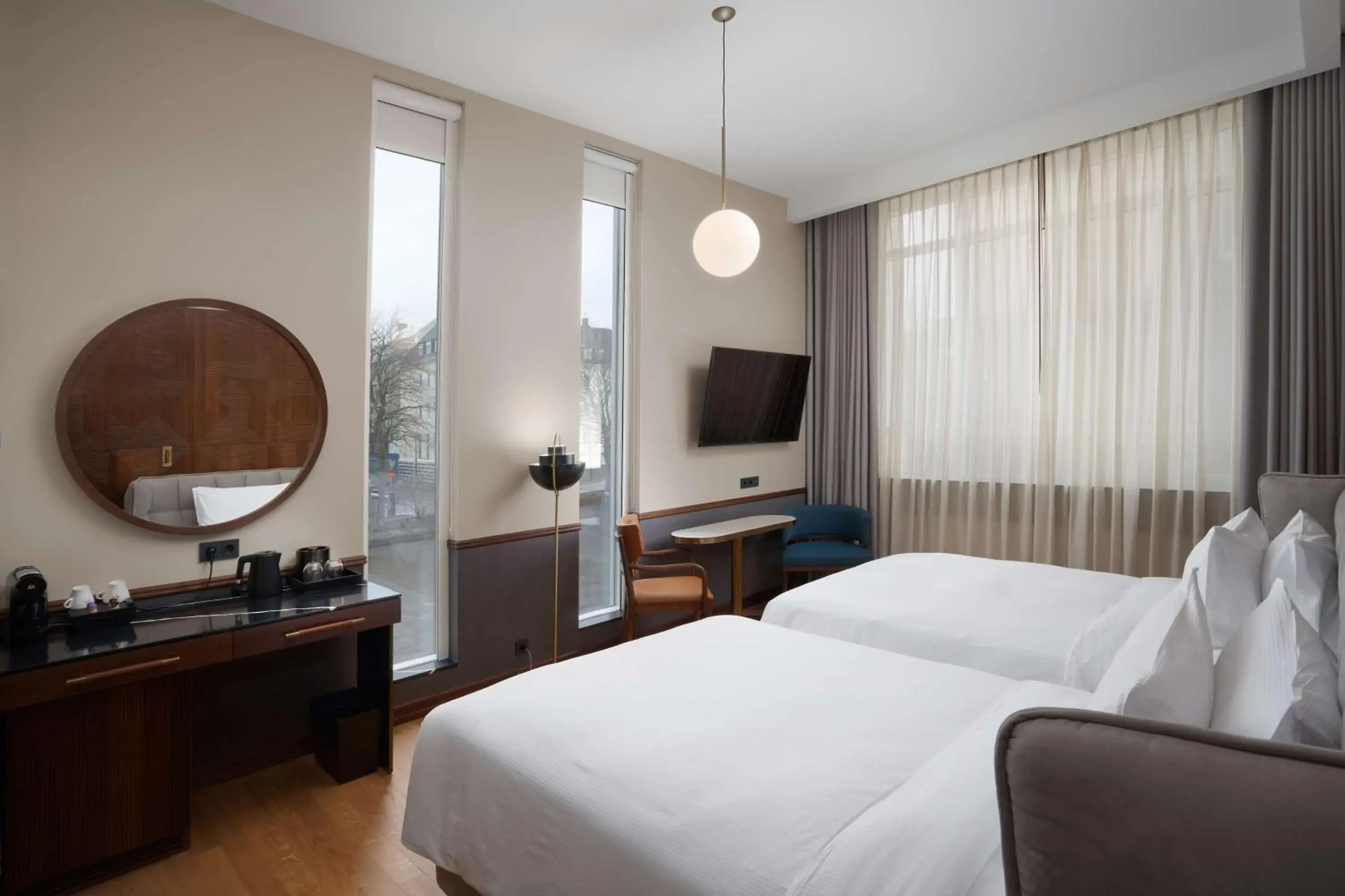 View (from property/room), Bed in Iceland Parliament Hotel, Curio Collection By Hilton View (from property/room), Bed in Iceland Parliament Hotel, Curio Collection By Hilton