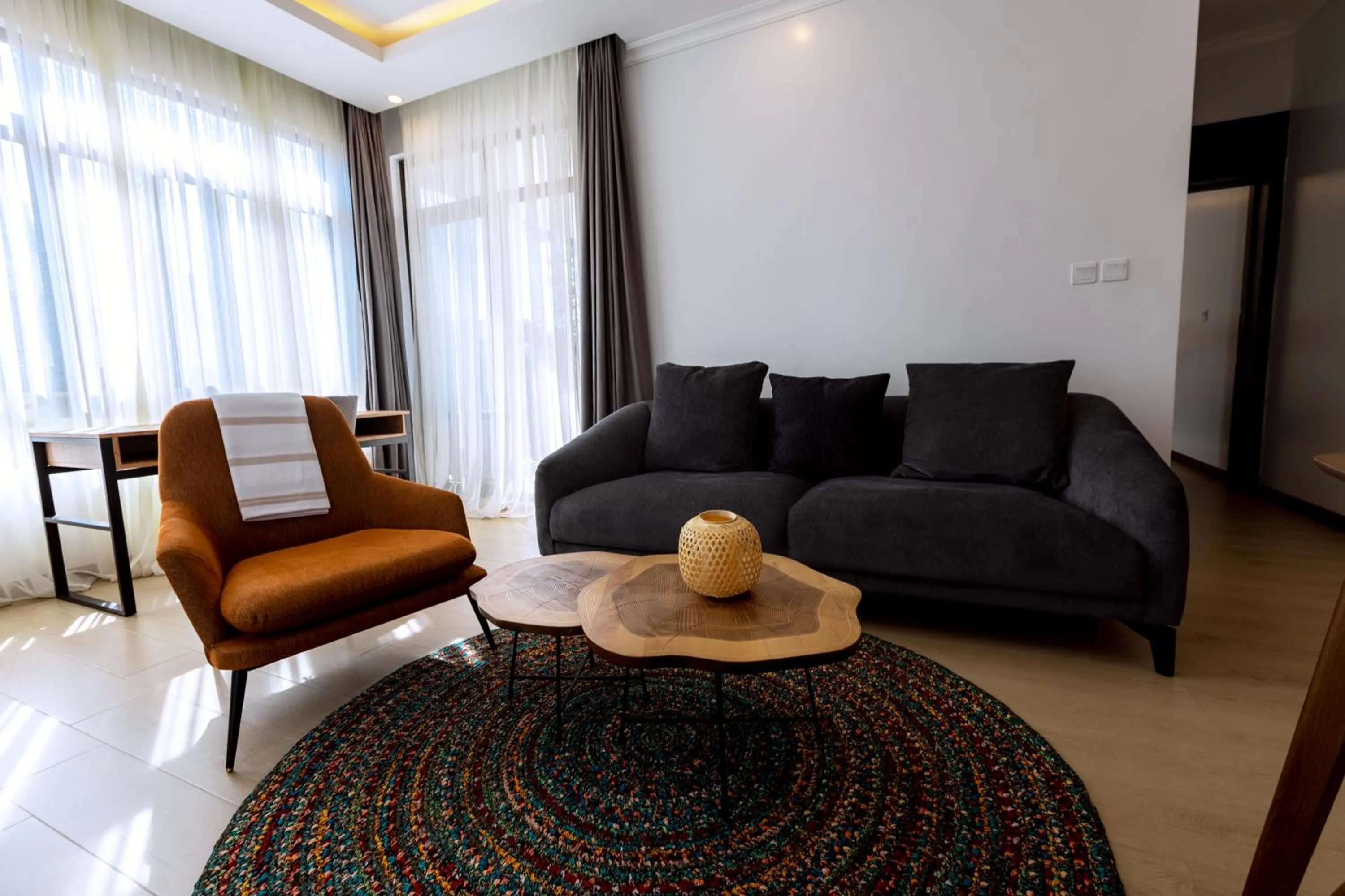 Living room in MAYA Residences Rwanda