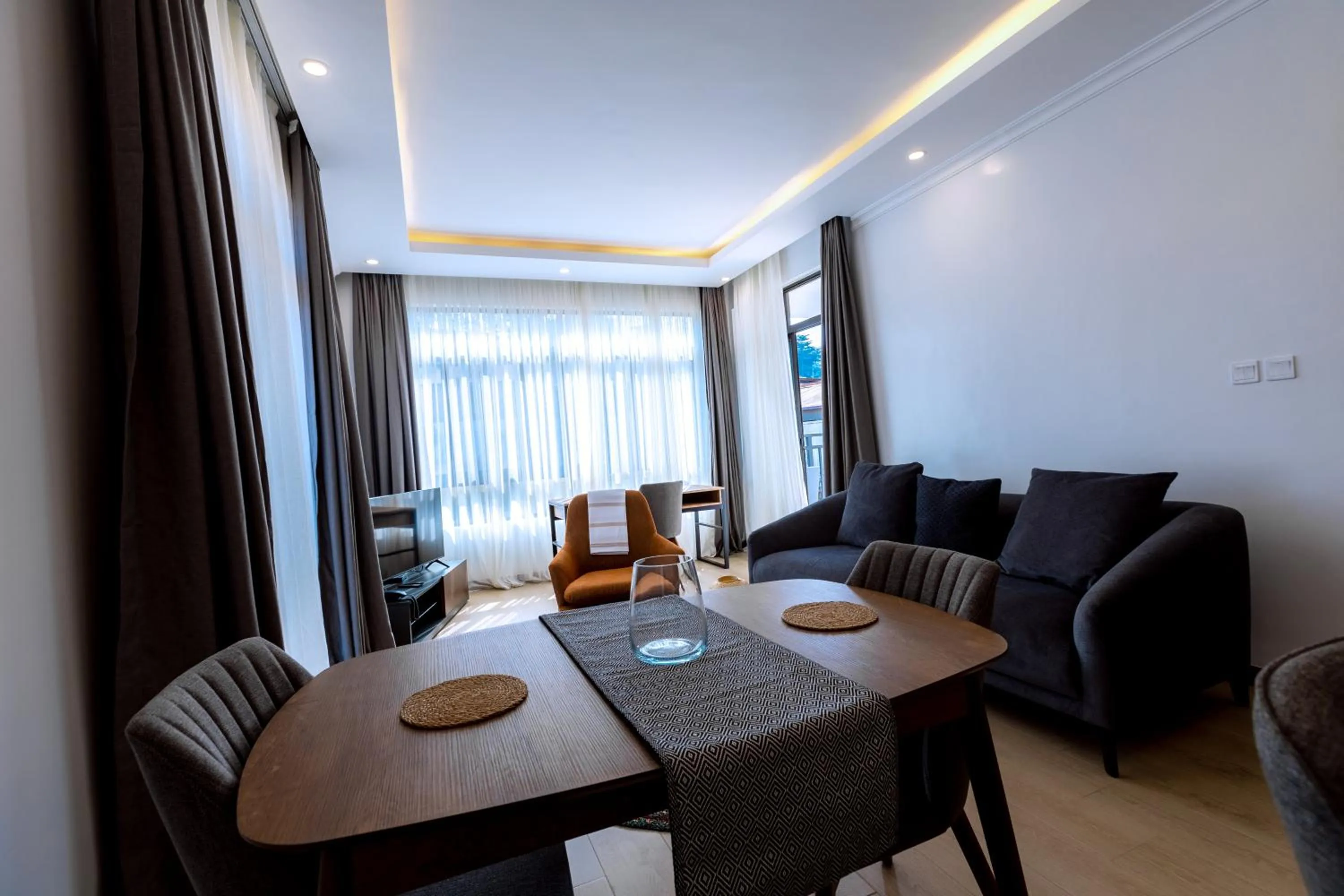Living room in MAYA Residences Rwanda