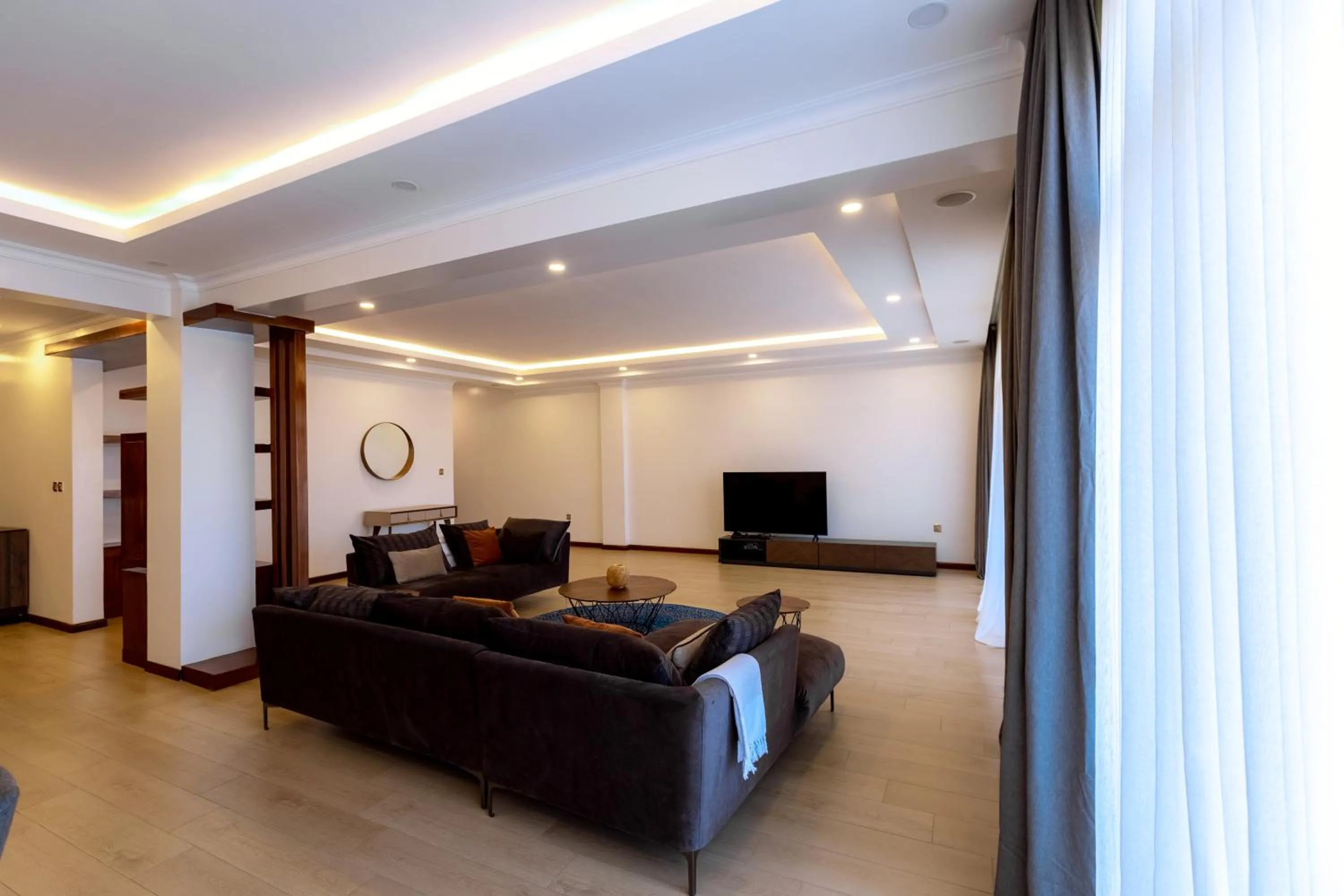 Seating area in MAYA Residences Rwanda