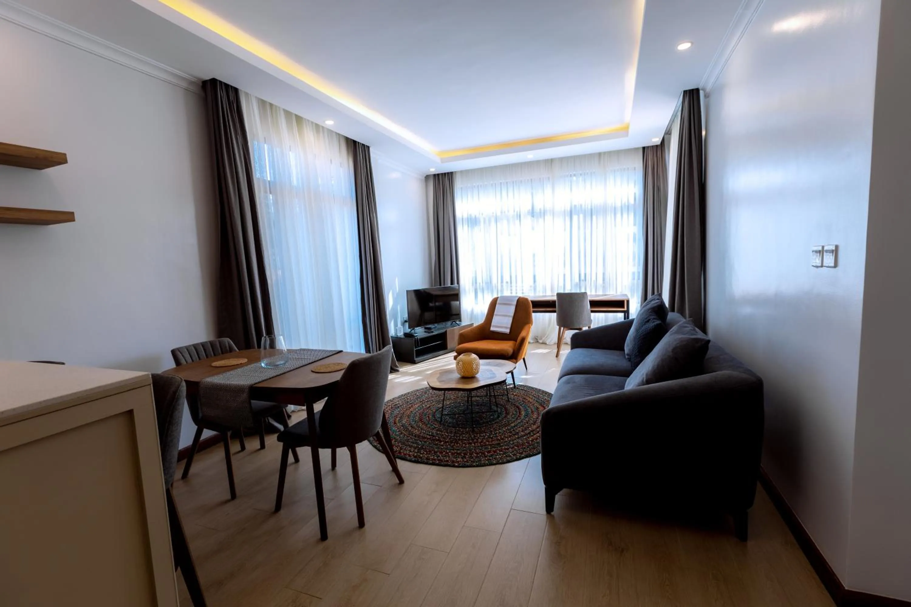 Living room in MAYA Residences Rwanda