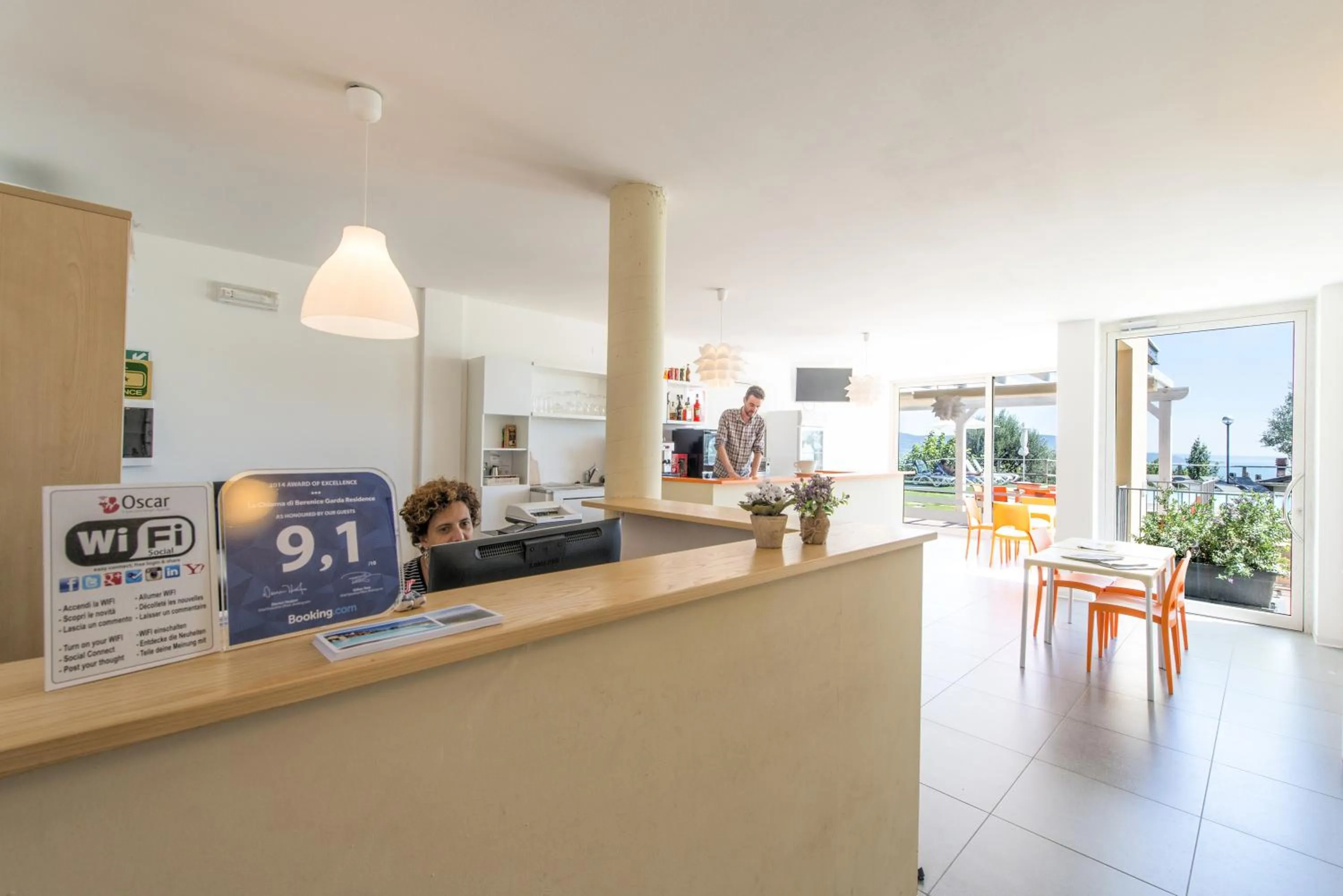 Lobby or reception in La Chioma di Berenice Garda Residence