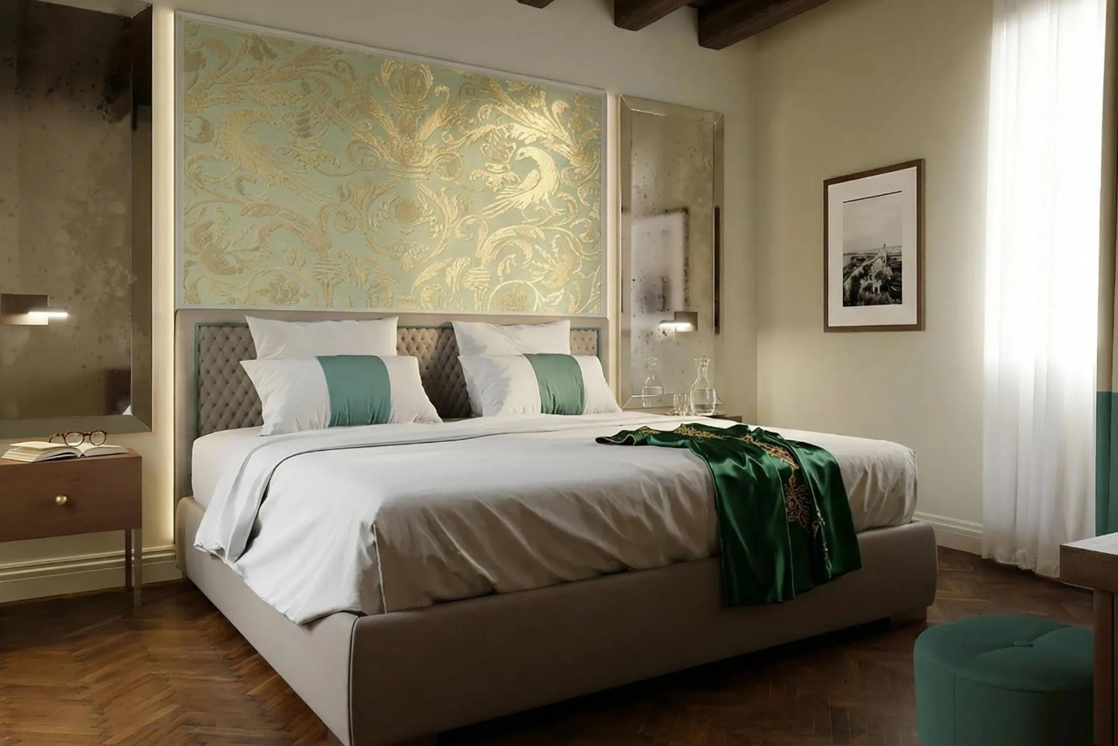 Bed in Hotel San Samuele