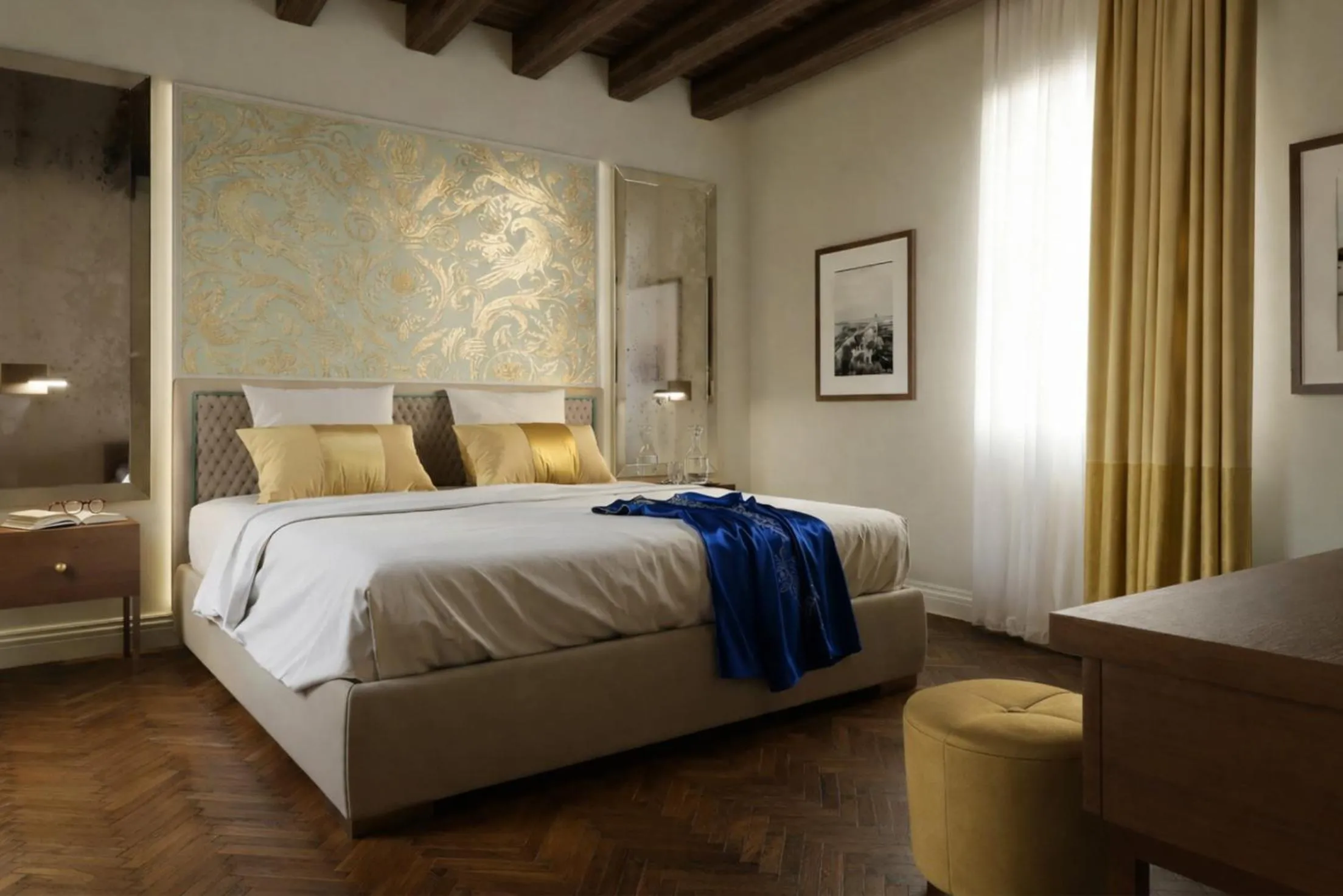 Bedroom, Bed in Hotel San Samuele