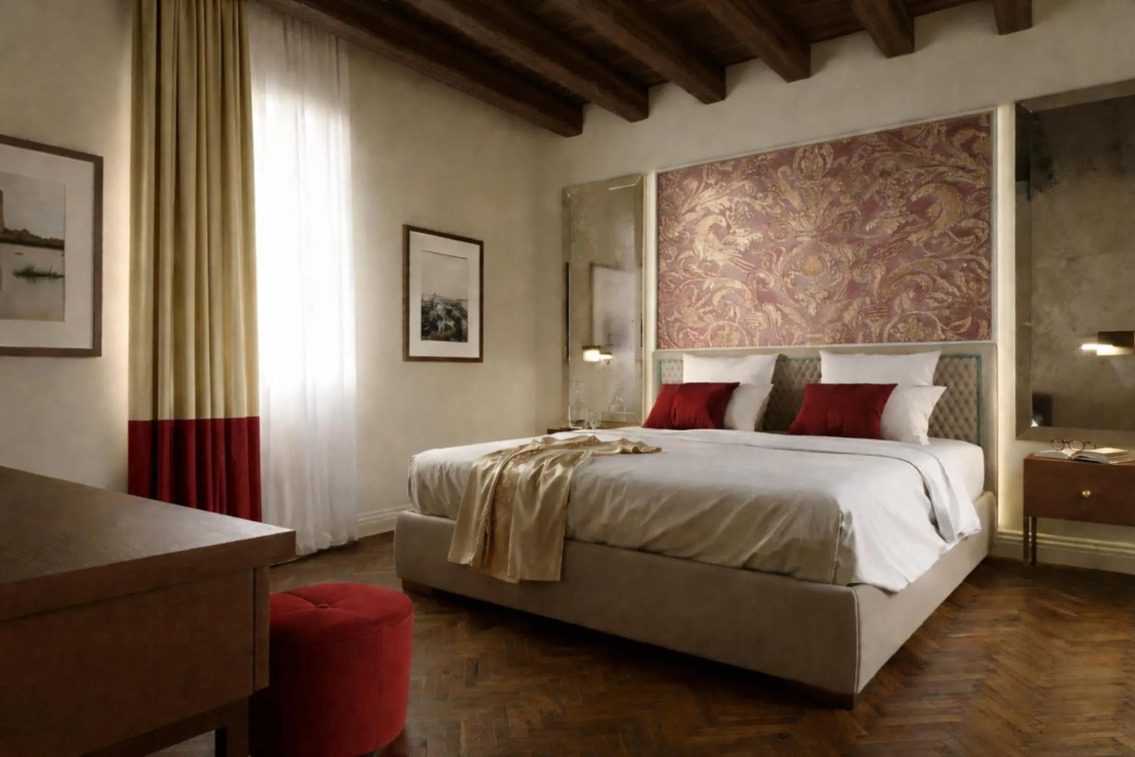 Bedroom, Bed in Hotel San Samuele