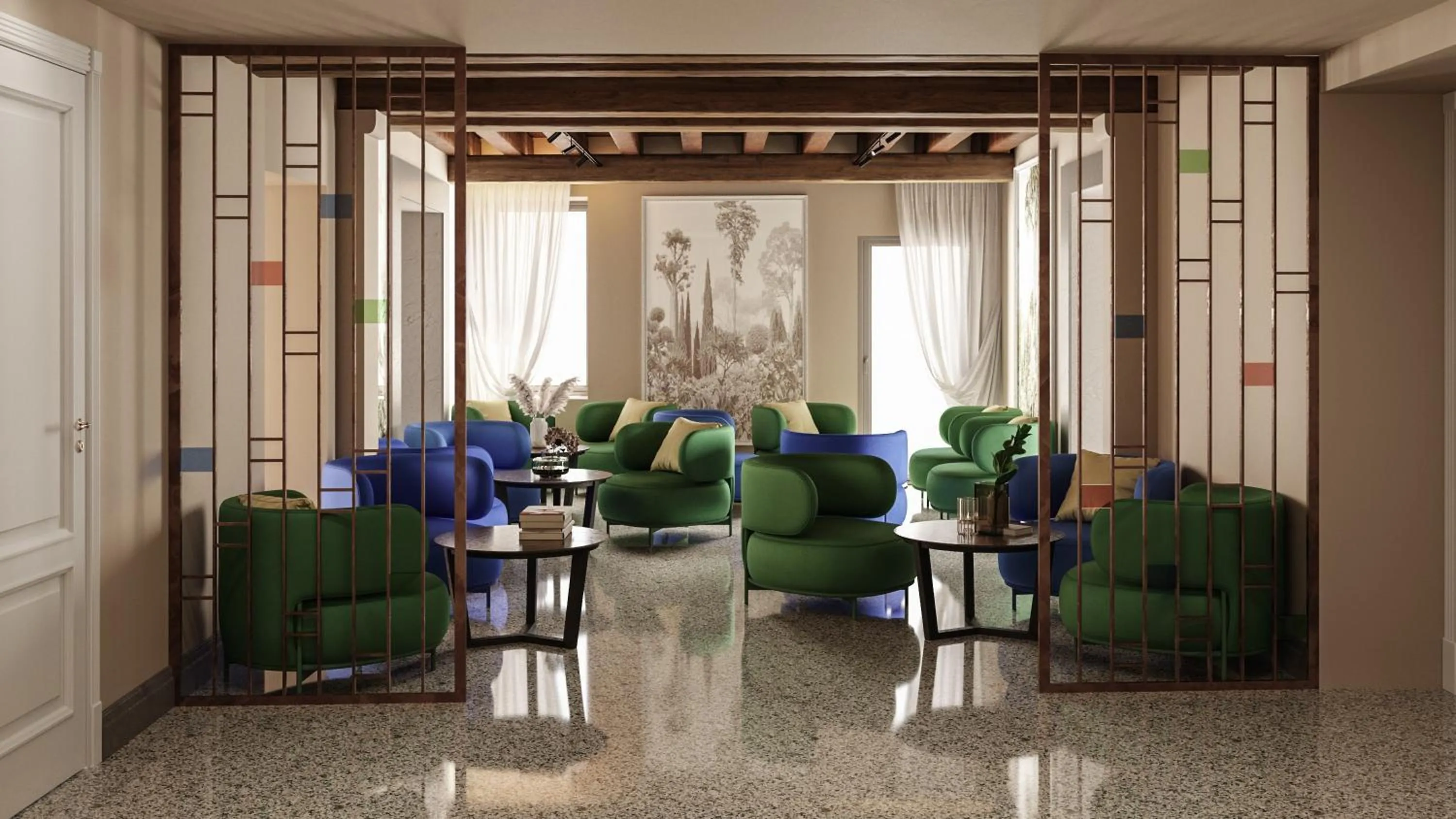 Communal lounge/ TV room in Hotel San Samuele