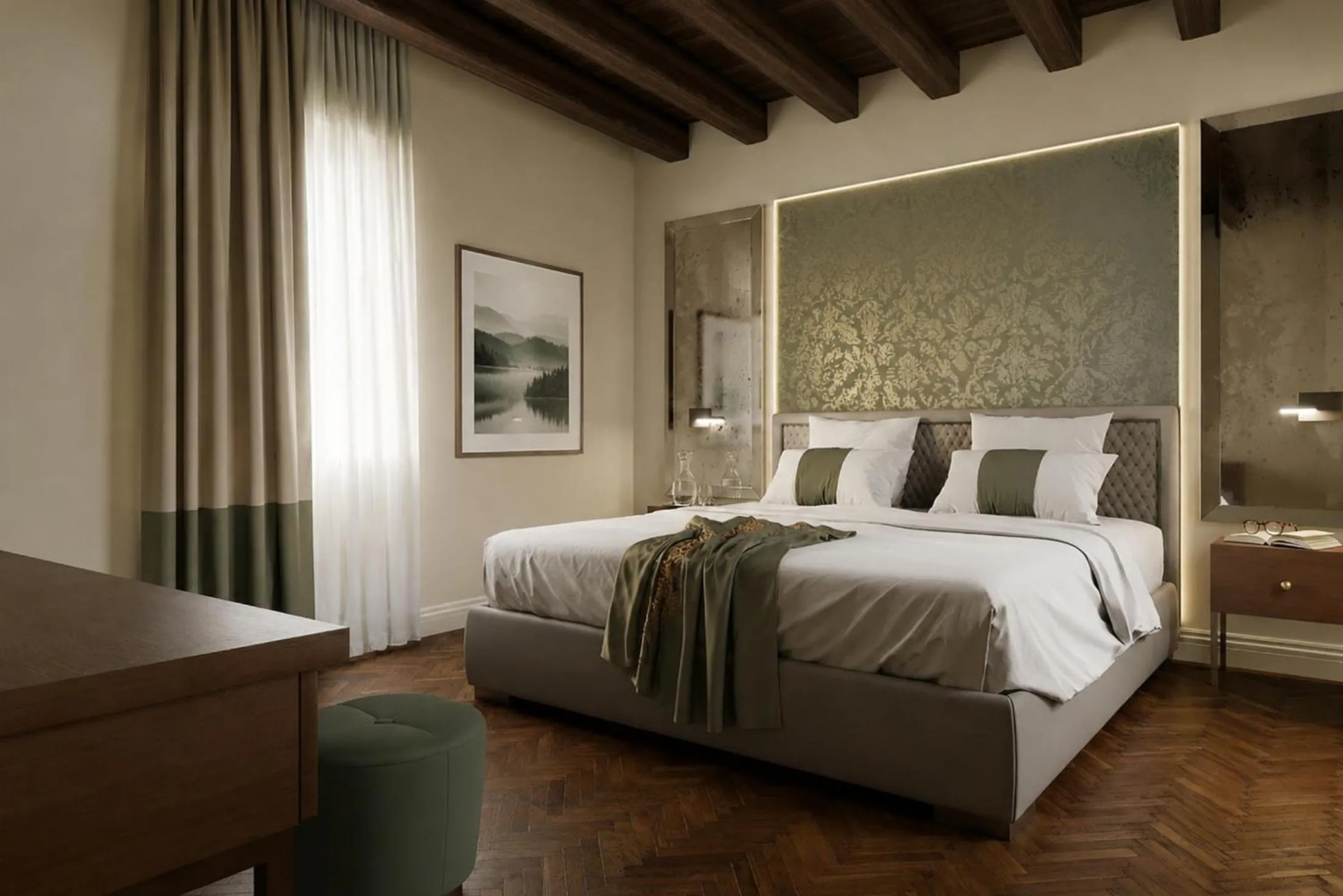 Bedroom, Bed in Hotel San Samuele