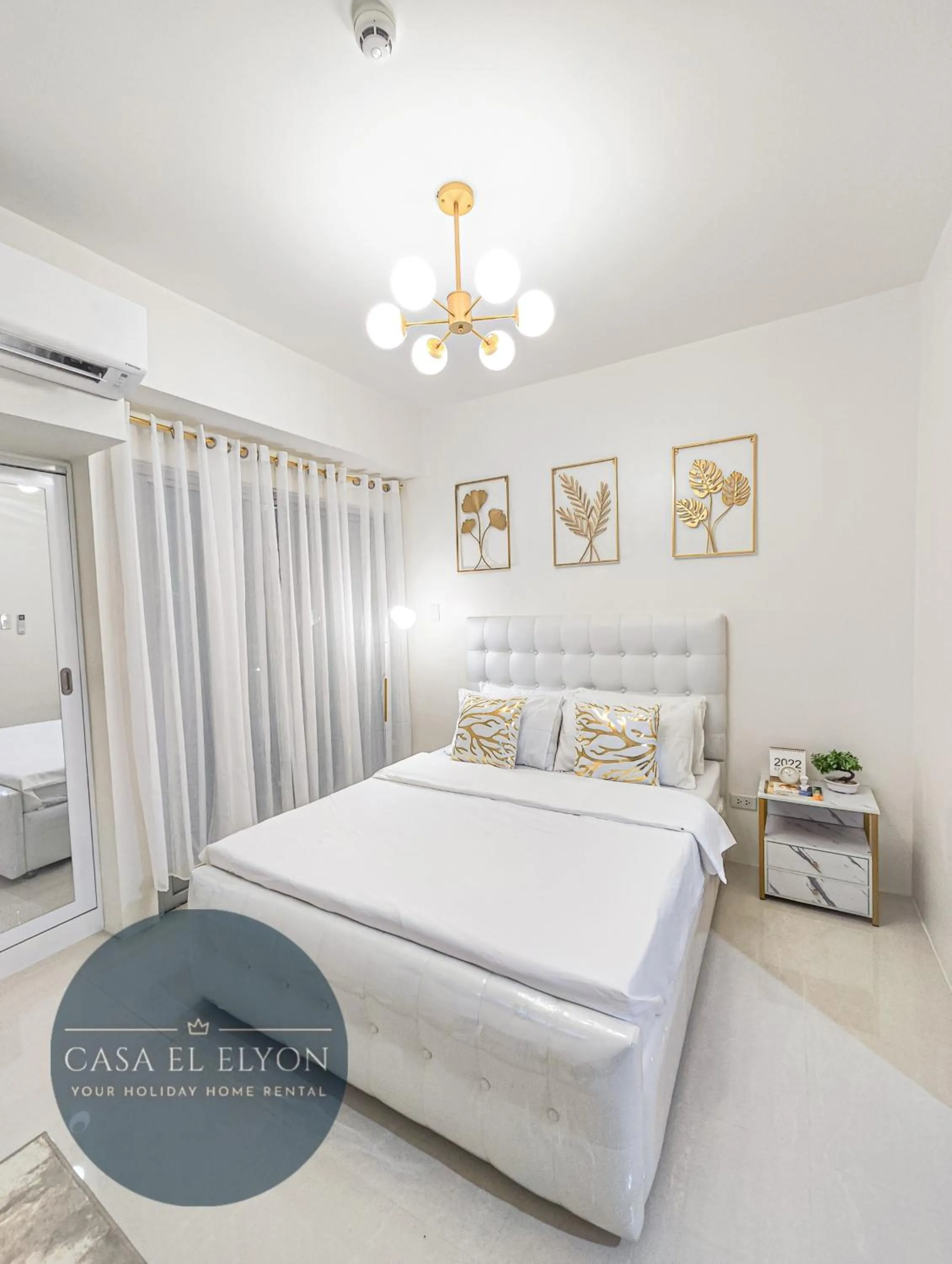Bedroom, Bed in White Nordic Fully-Furnished Studio at INSPIRIA
