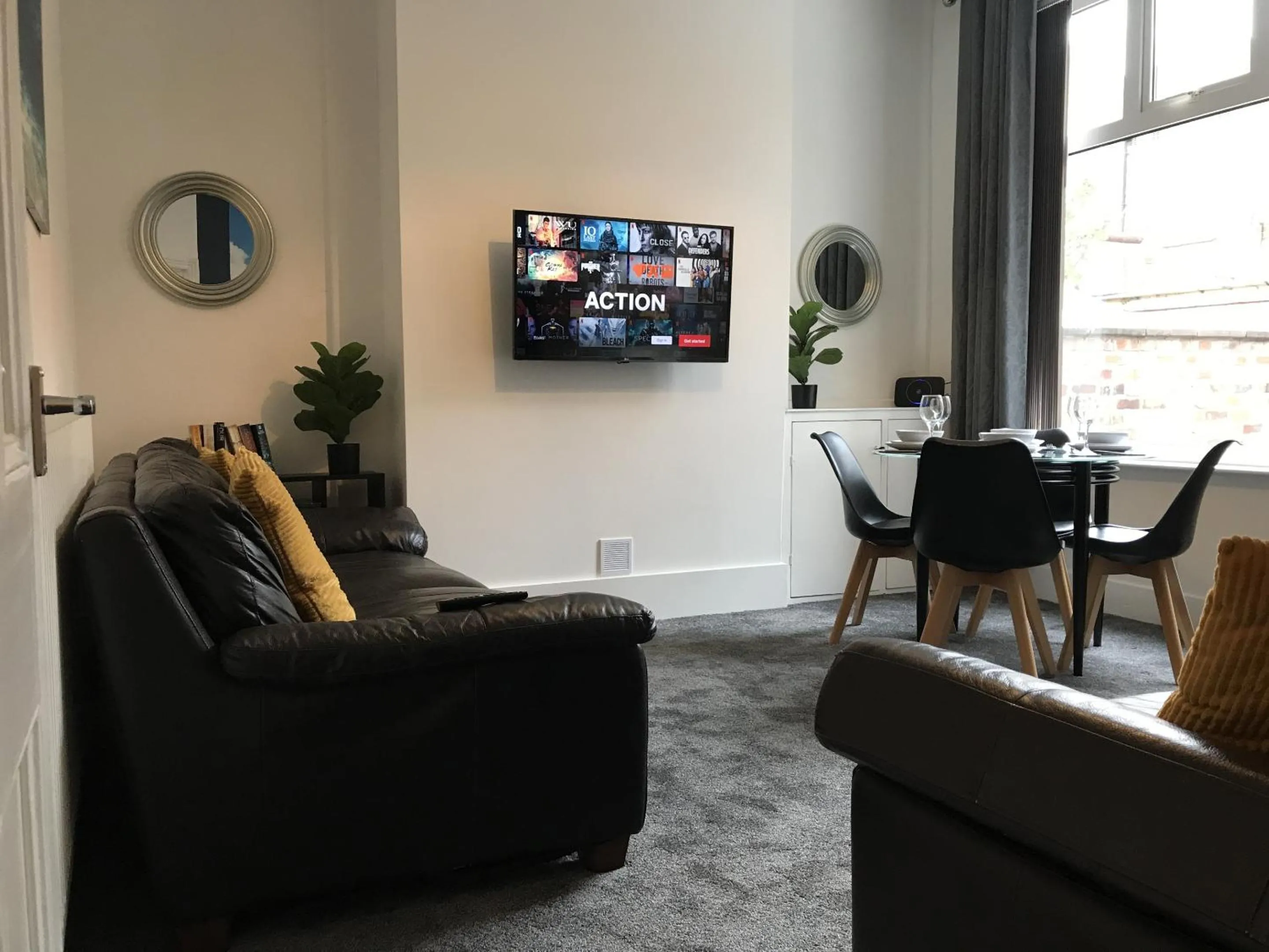 Living room in Bright Spacious 3-bed with office & patio, Preston