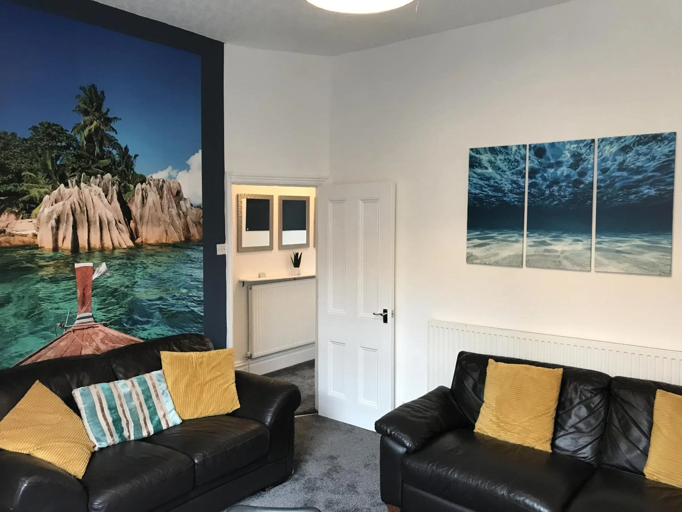 Living room in Bright Spacious 3-bed with office & patio, Preston