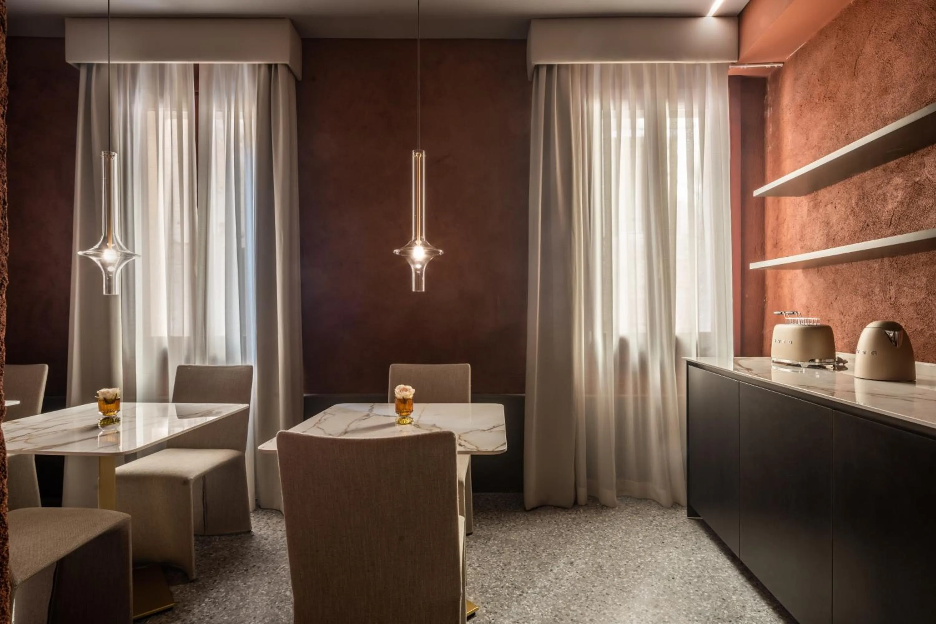 Dining area in Ninfea Luxury Suites