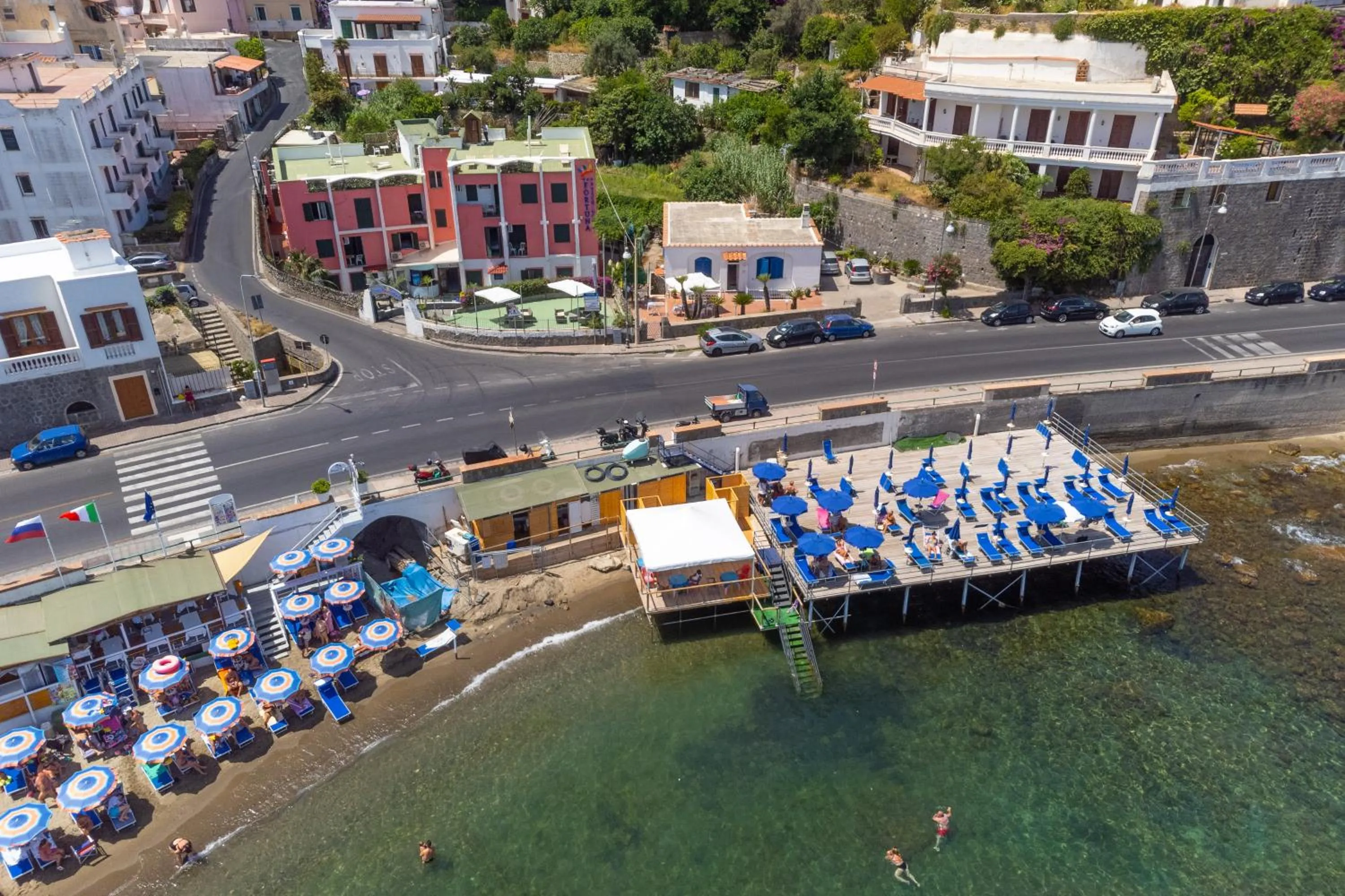 Bird's eye view, Bird's-eye View in Fortuna Beach - Seaside Hotel