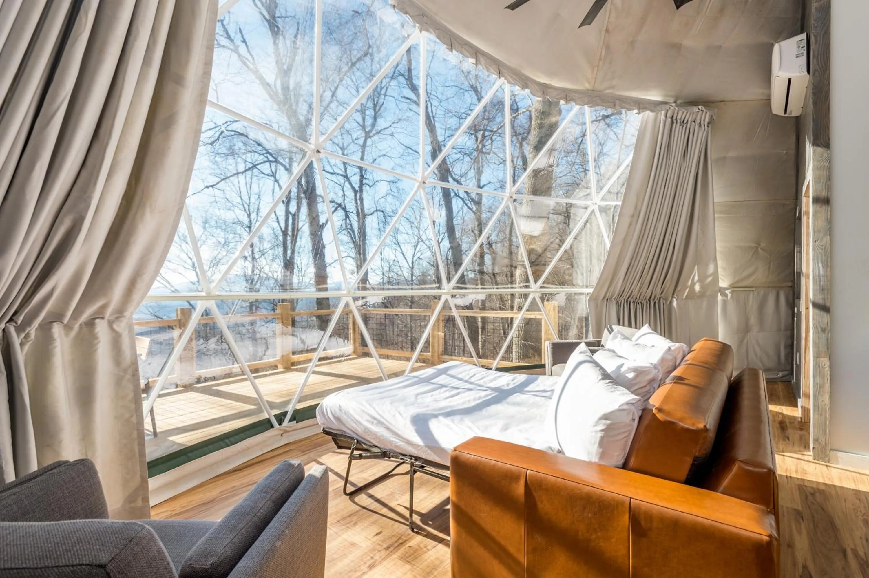 Bed in The Glamping Collective