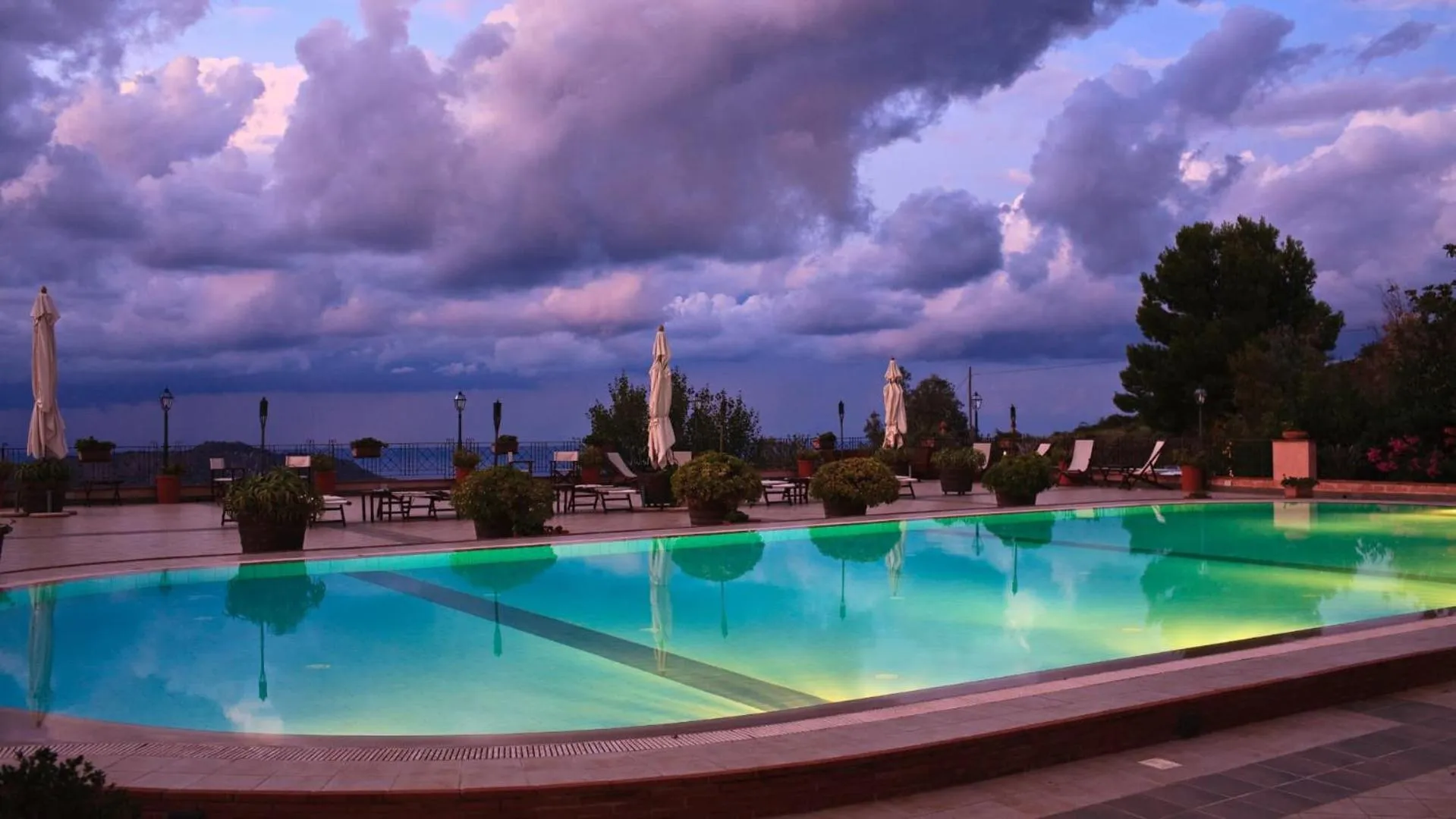 Pool view in Relais Abbazia Santa Anastasia Resort & Winery