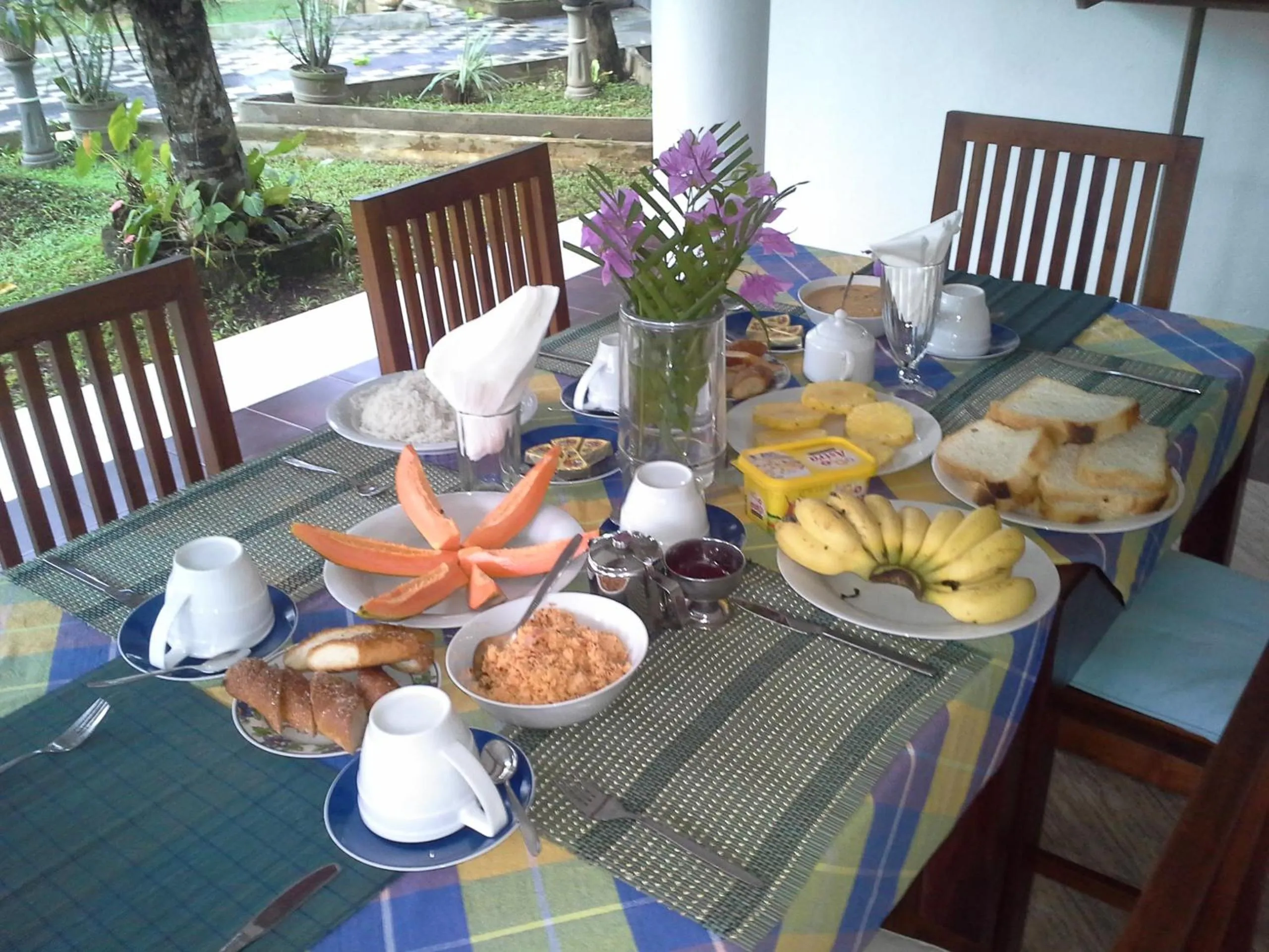 Asian breakfast in White Bridge House & Resort