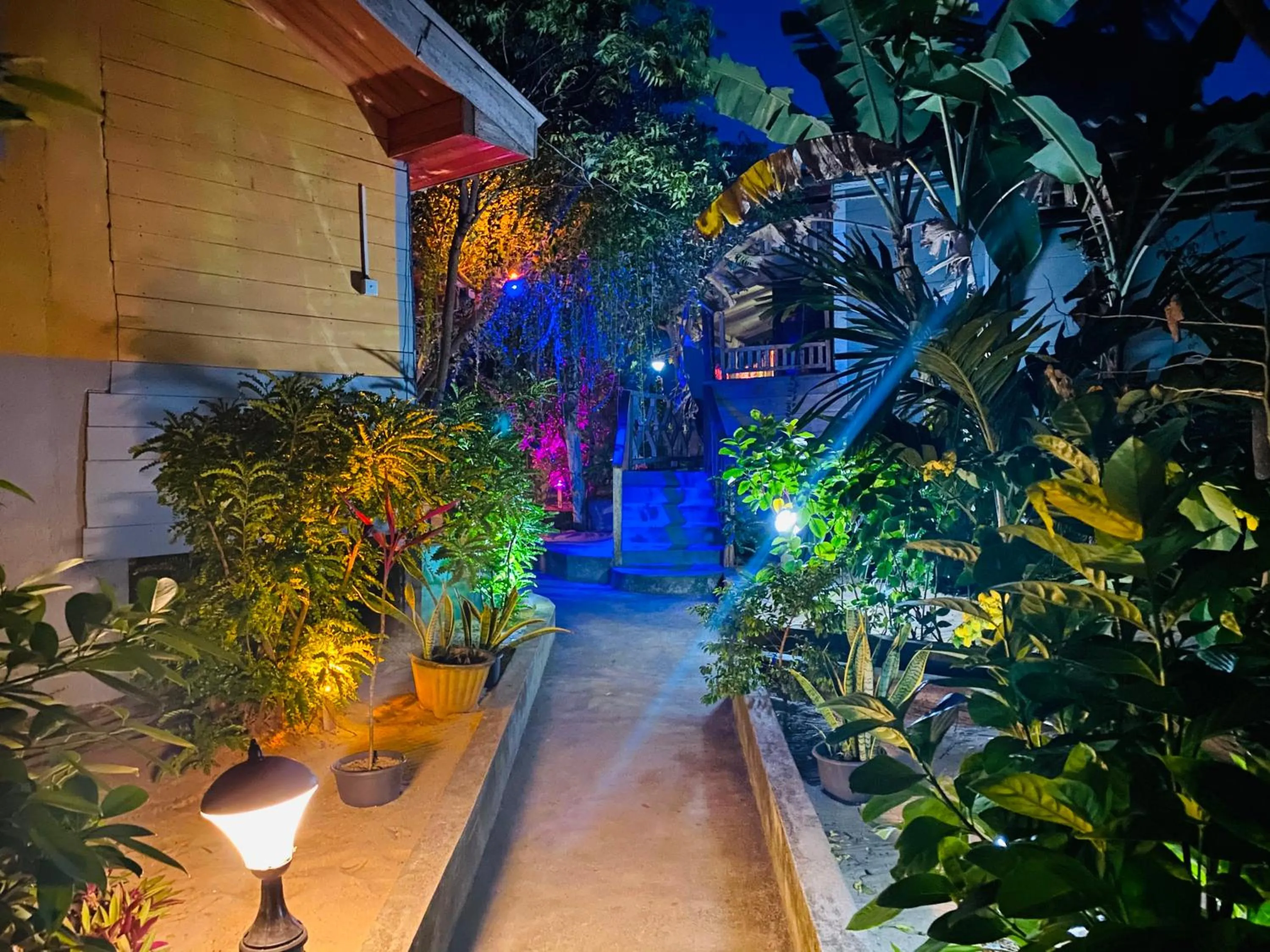 Night in Little Pumpkin Cabanas & seafood restaurant