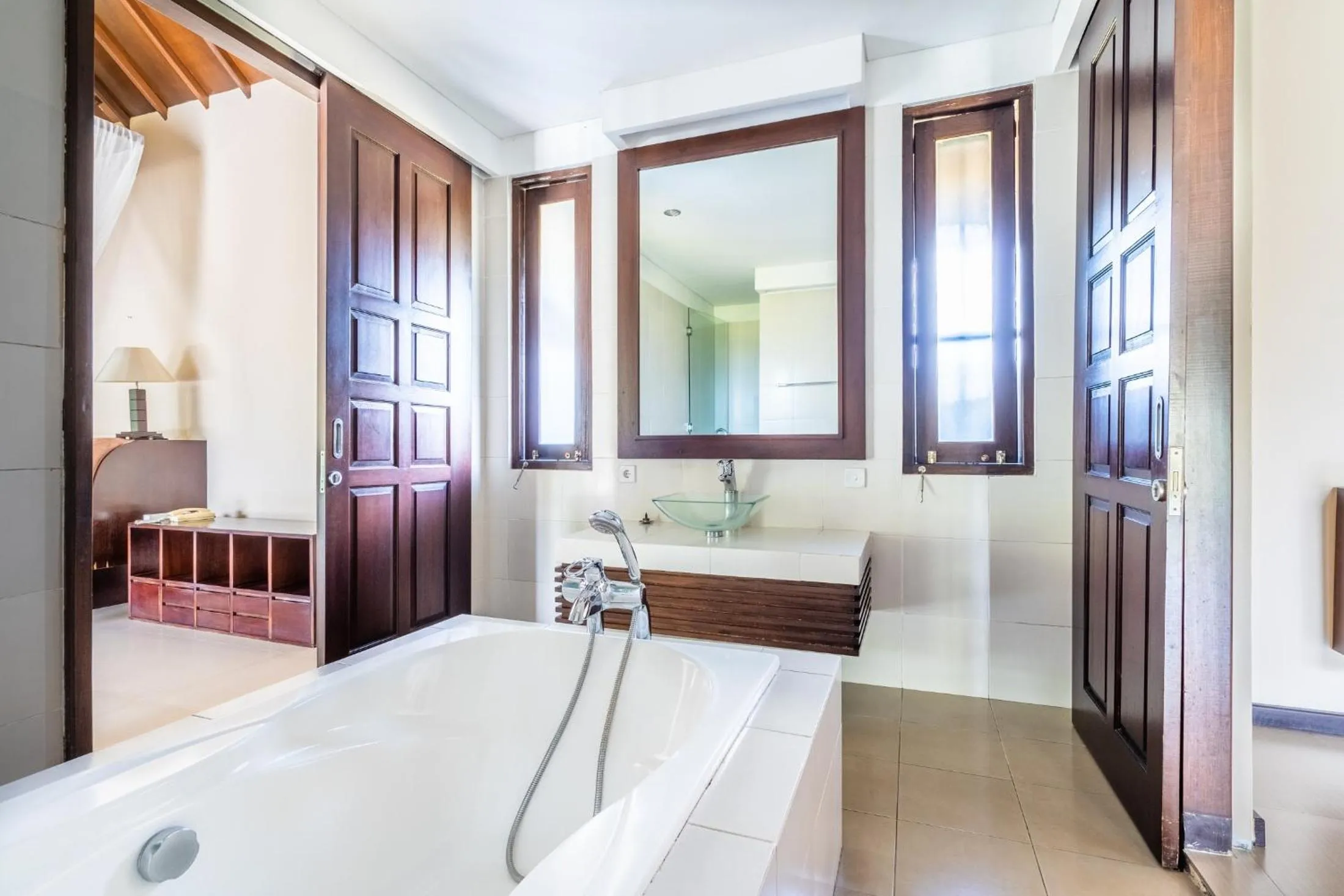 Shower, Bed in Tirta Tawar Villa Ubud