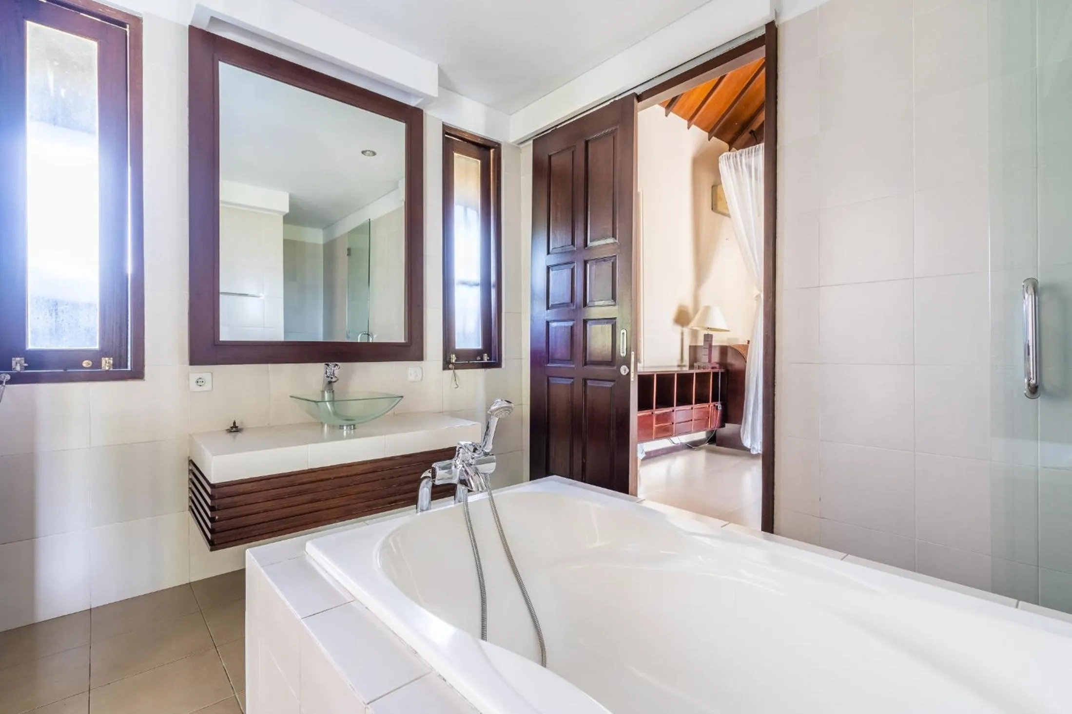 Shower, Bed in Tirta Tawar Villa Ubud