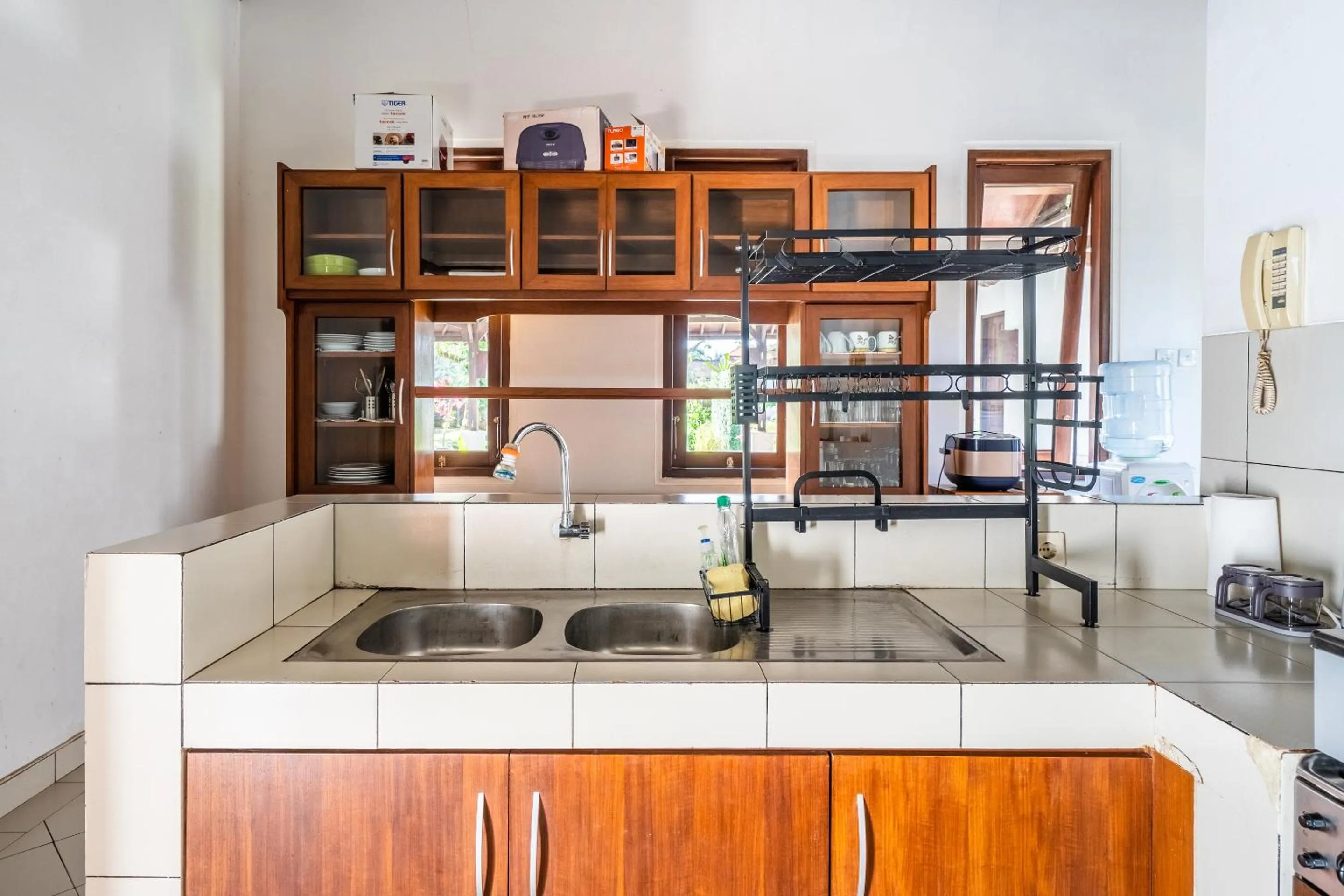kitchen in Tirta Tawar Villa Ubud
