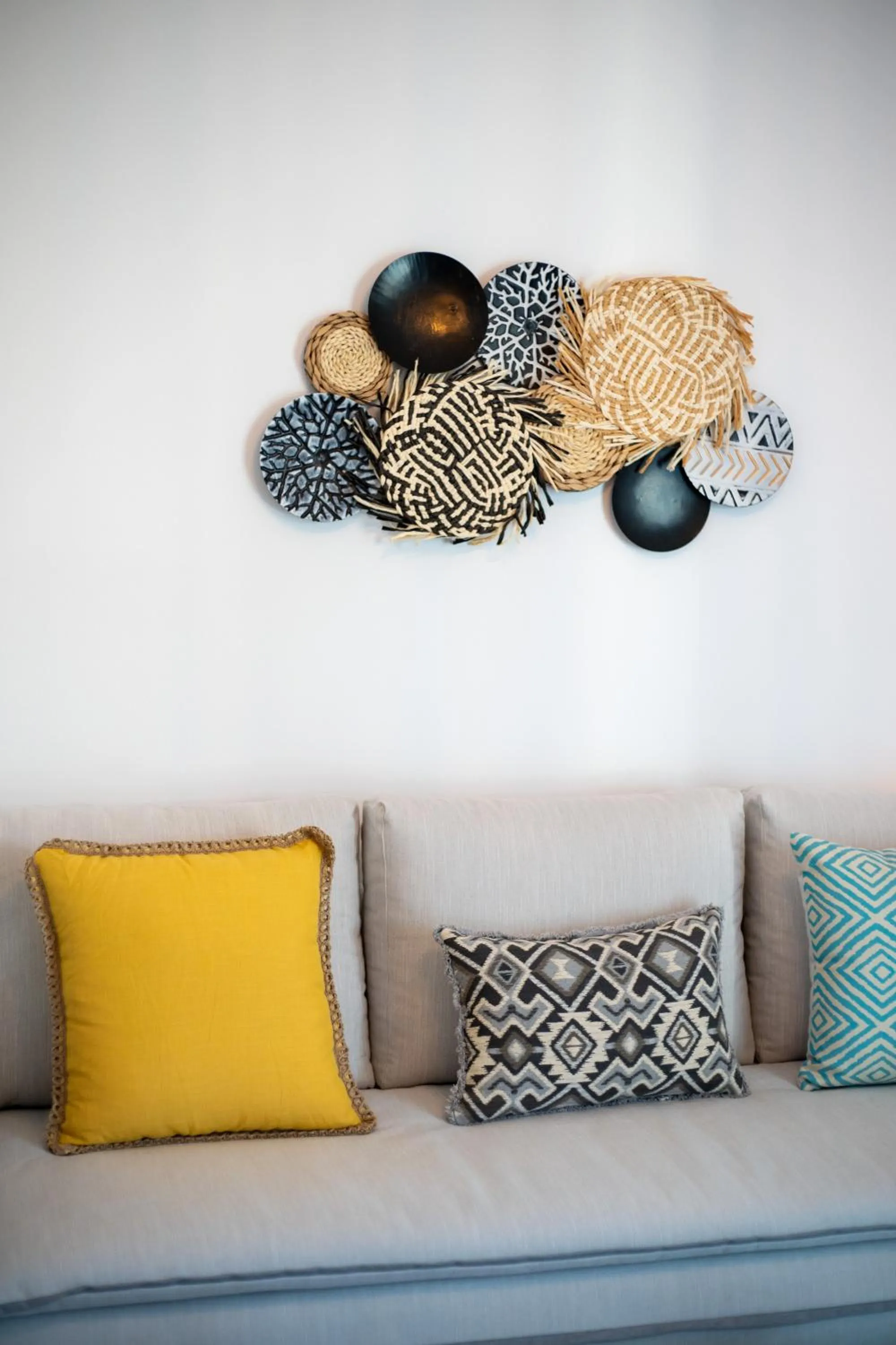 Seating area in SantoRossa Luxury Villas