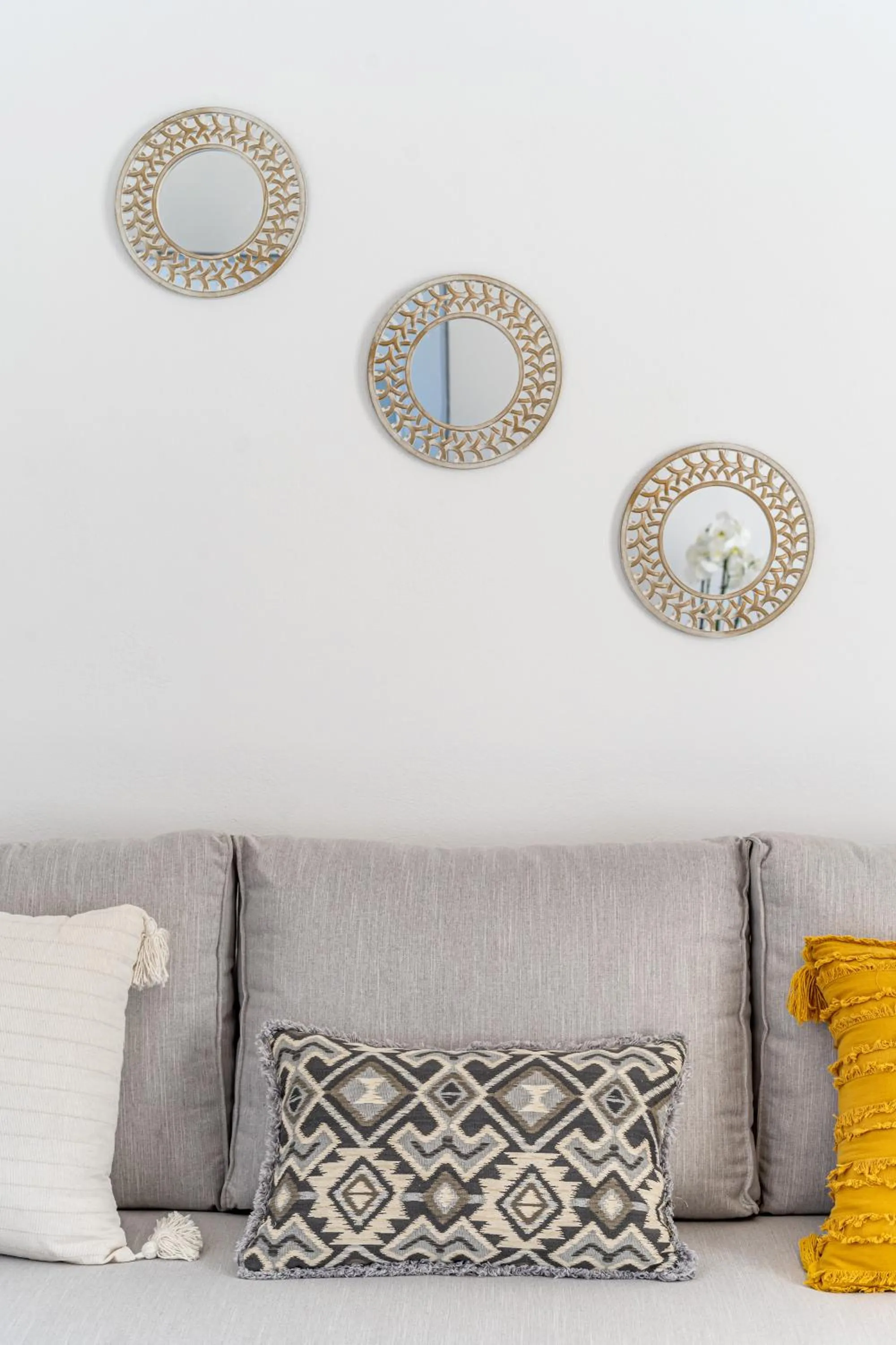 Seating area in SantoRossa Luxury Villas