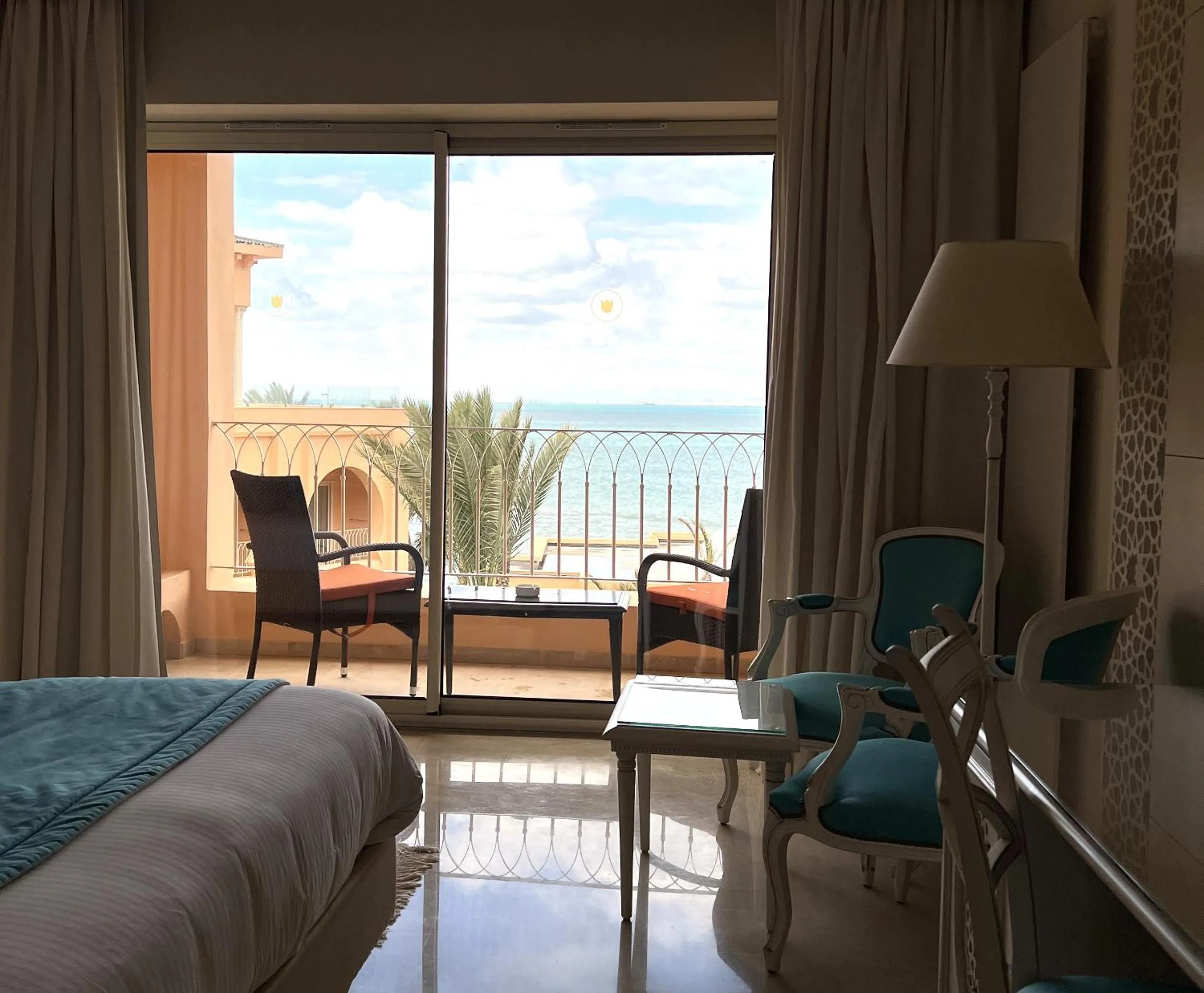 Bedroom, Bed in Royal Tulip Korbous Bay Thalasso & Springs