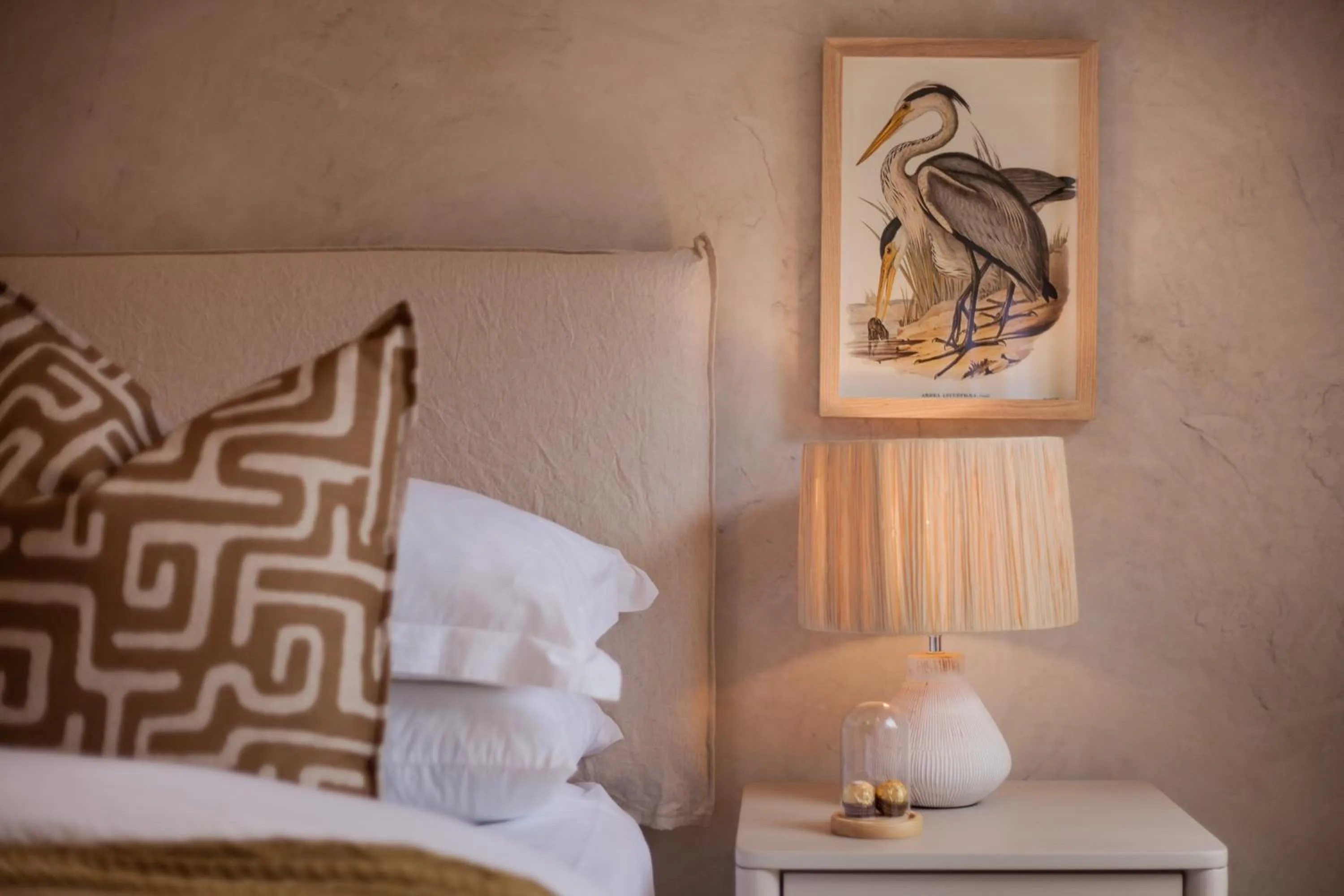 Decorative detail, Bed in Viewpoint Estate Accommodation